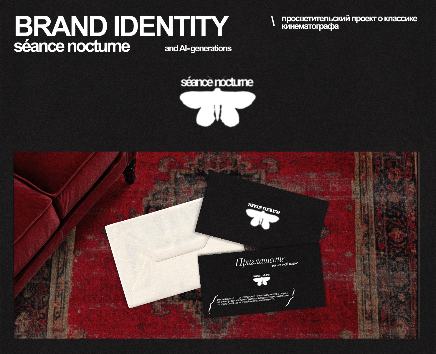 SEANCE NOCTURNE / identity for cinema project на Dprofile