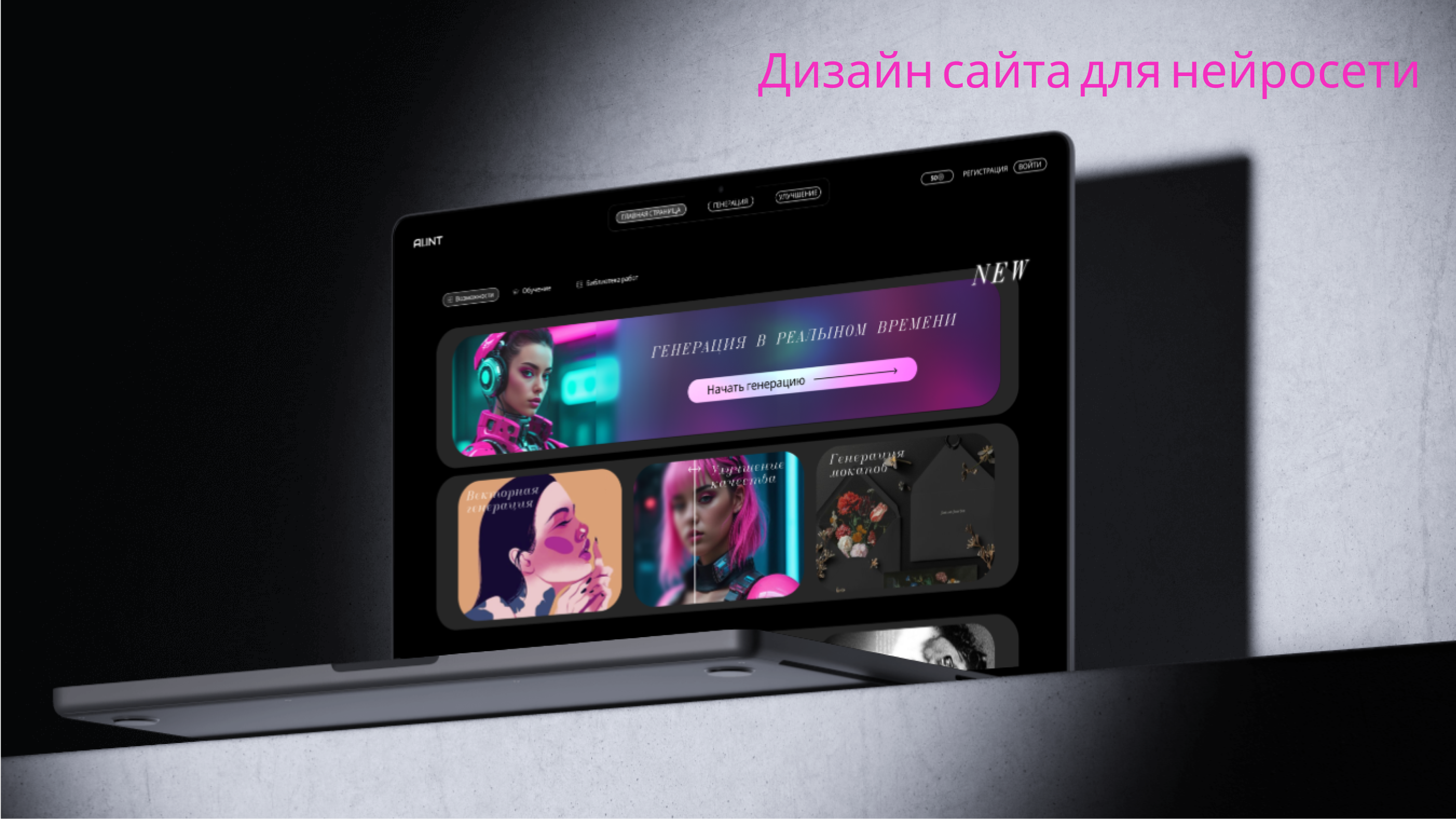 Дизайн сайта для нейросети — Изображение №1 — Интерфейсы, Графика на Dprofile