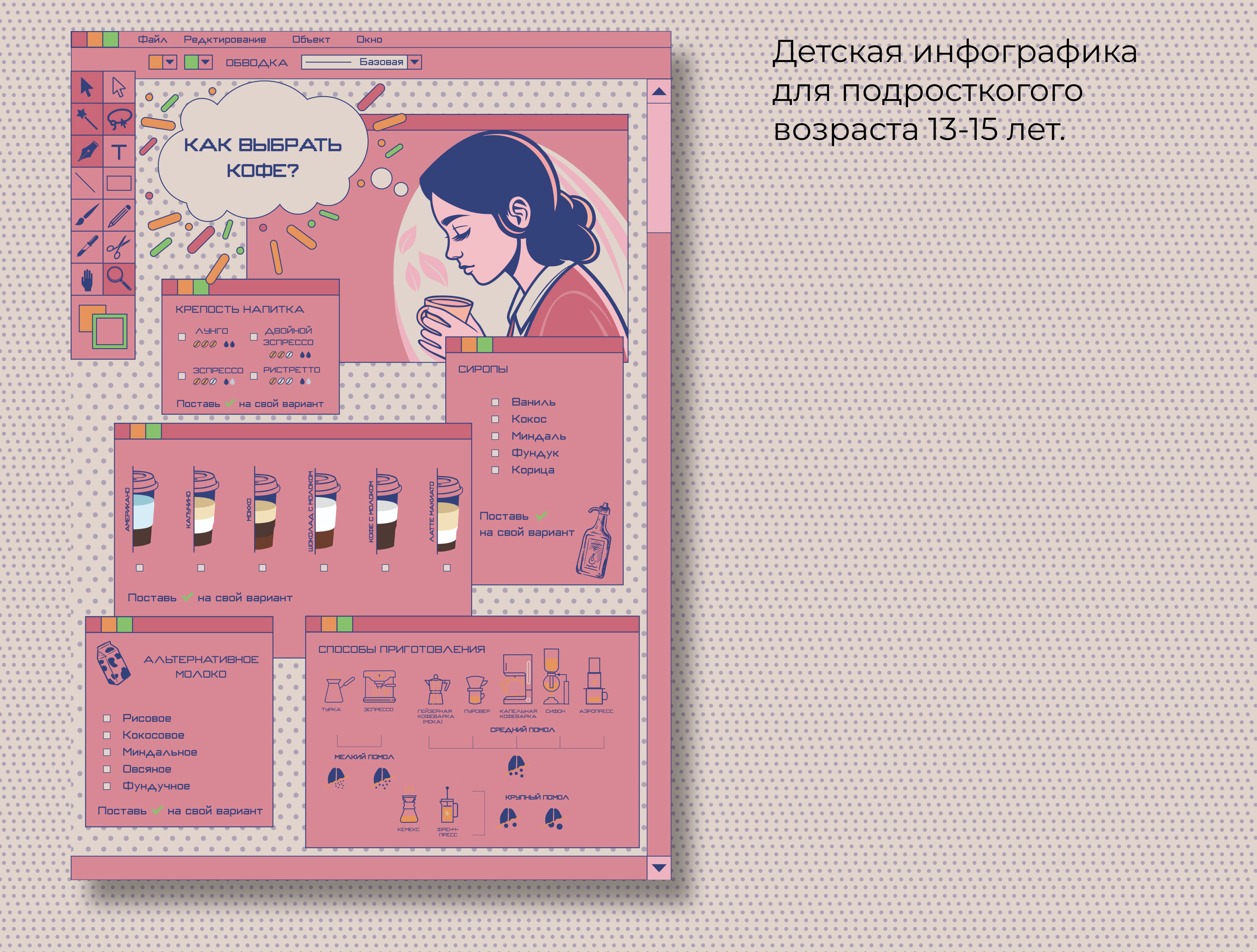 Инфографика для кофе — Изображение №5 — Графика на Dprofile