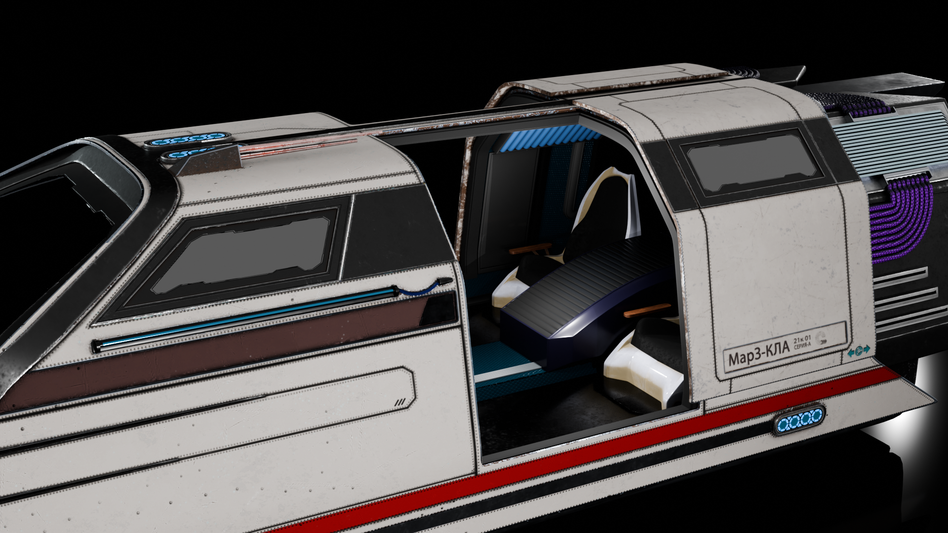 Бюджетный космический Sci-fi челнок — Изображение №3 — Иллюстрация, 3D на Dprofile