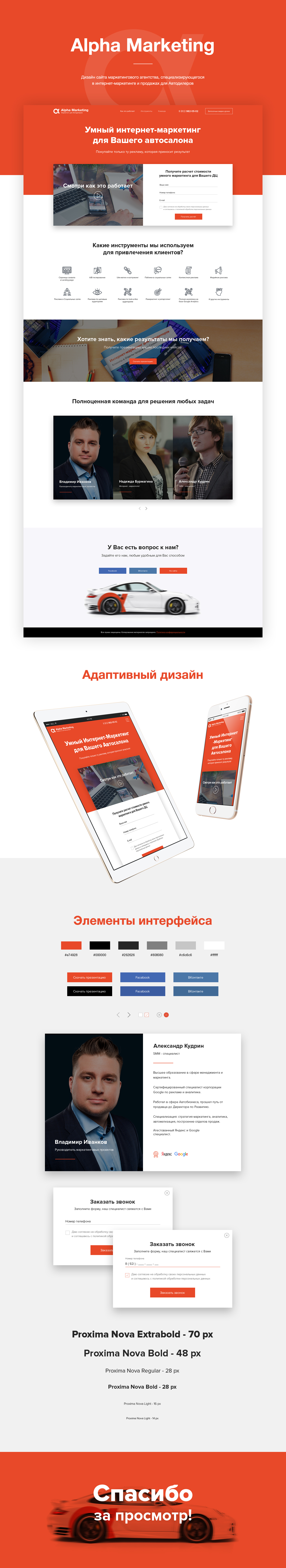 Alpha Marketing | Landing page — Изображение №1 — Интерфейсы на Dprofile