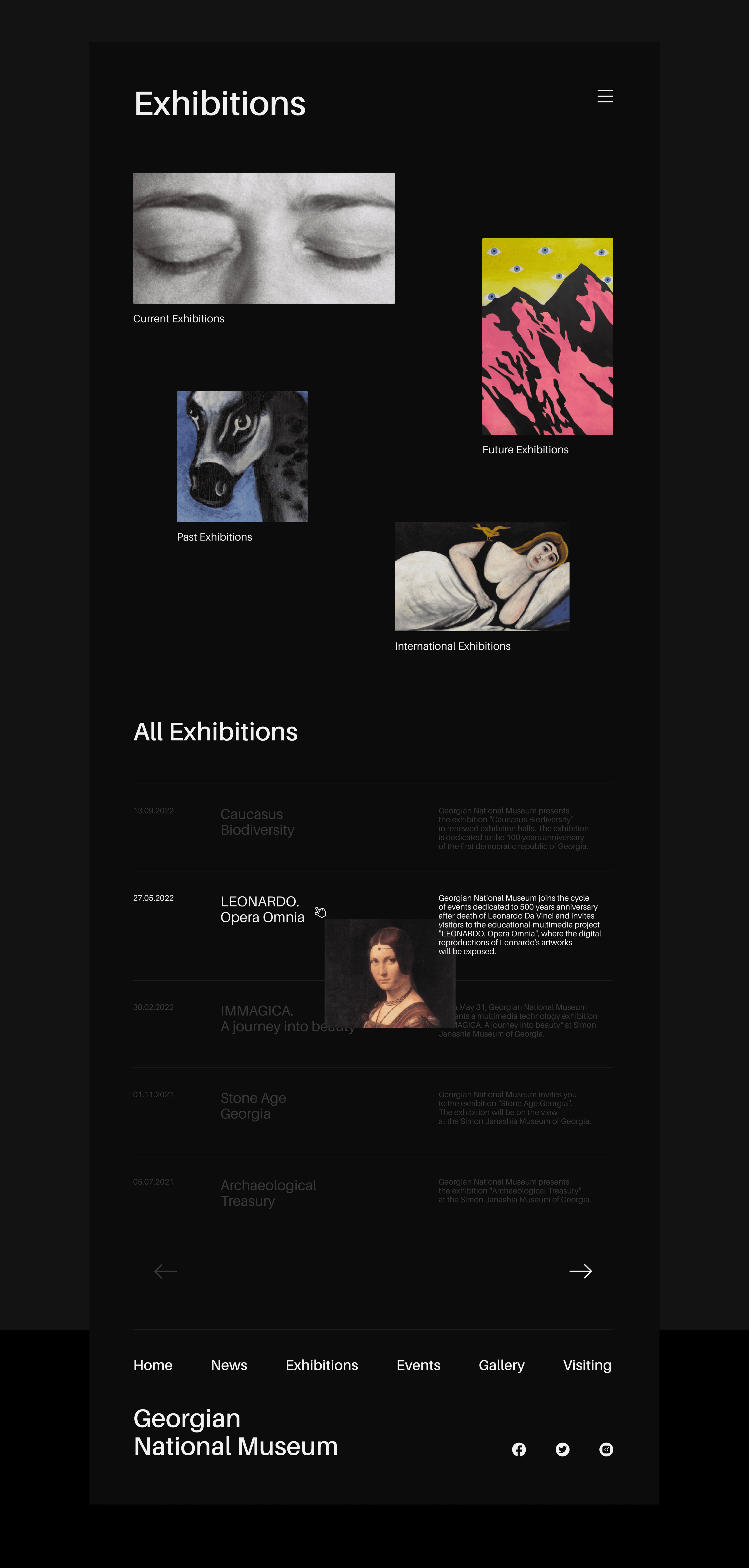 Georgian National Museum | Website Redesign — Изображение №6 — Интерфейсы на Dprofile
