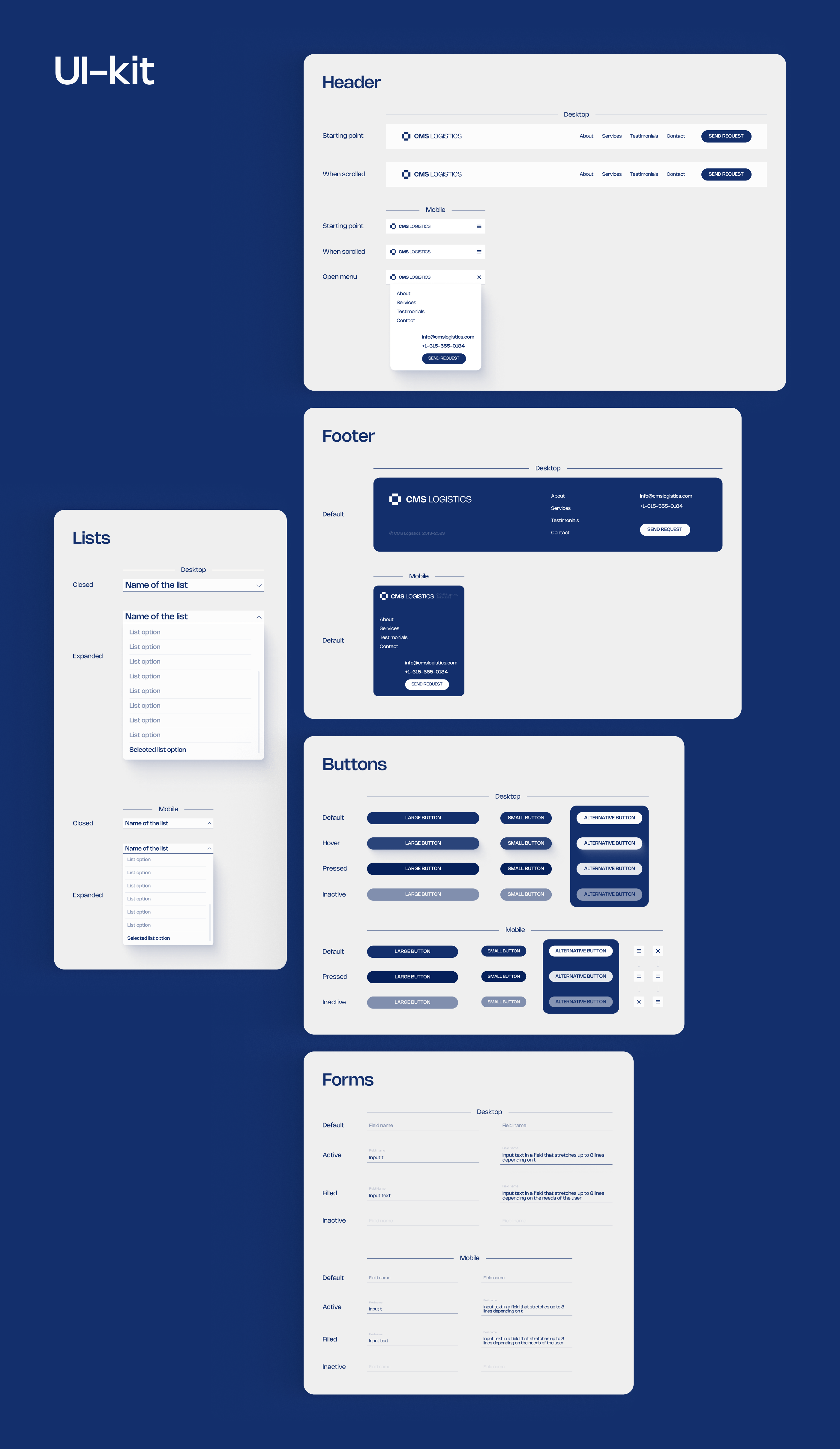 Landing page design | CMS Logistics — Изображение №9 — Интерфейсы на Dprofile