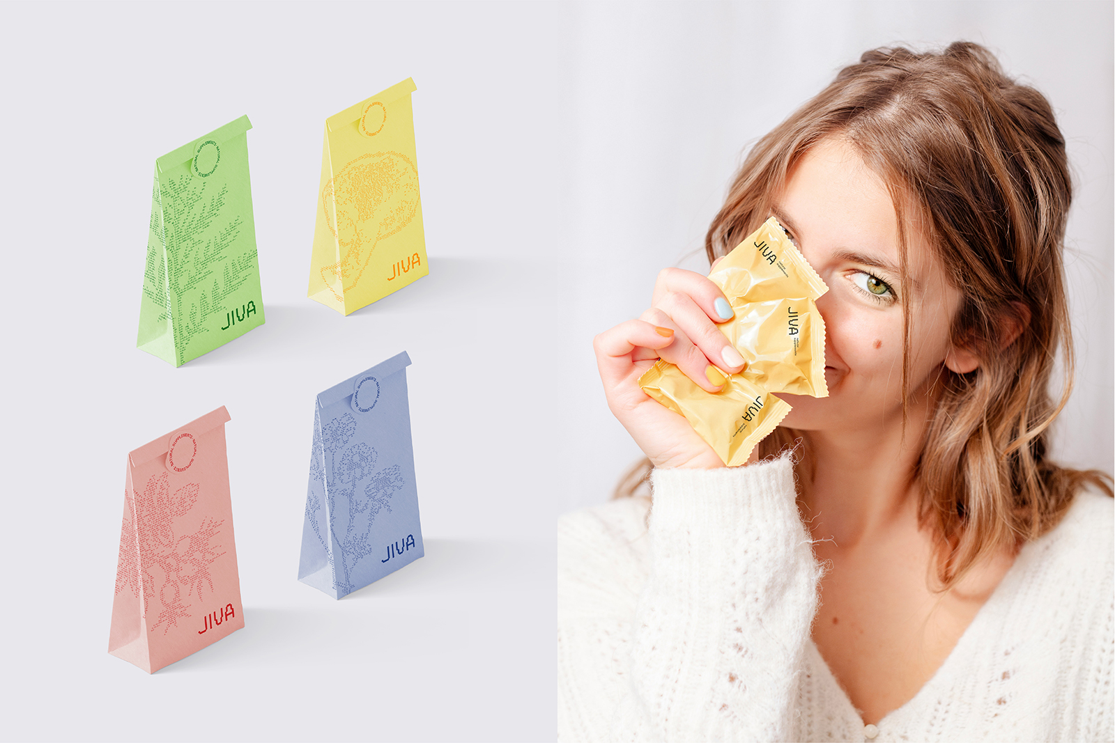 JIVA |Фирменный стиль для бренда бадов — Изображение №13 — Брендинг, Графика на Dprofile