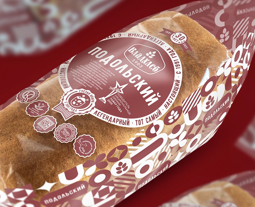 Упаковка. Владхлеб. Хлеб «Подольский» — Брендинг на Dprofile
