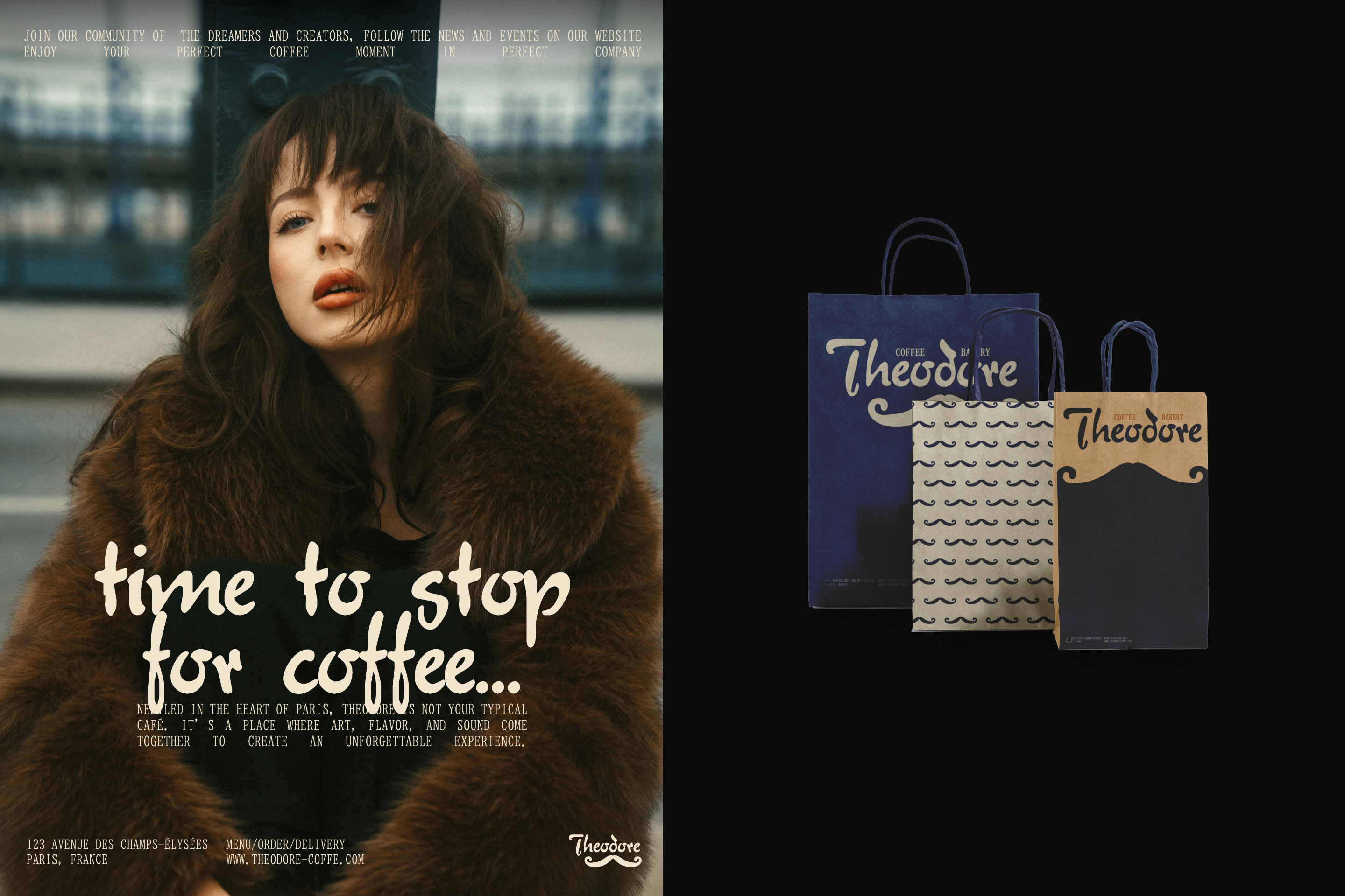 THEODORE | COFFEE SHOP IDENTITY — Изображение №9 — Брендинг, Графика на Dprofile