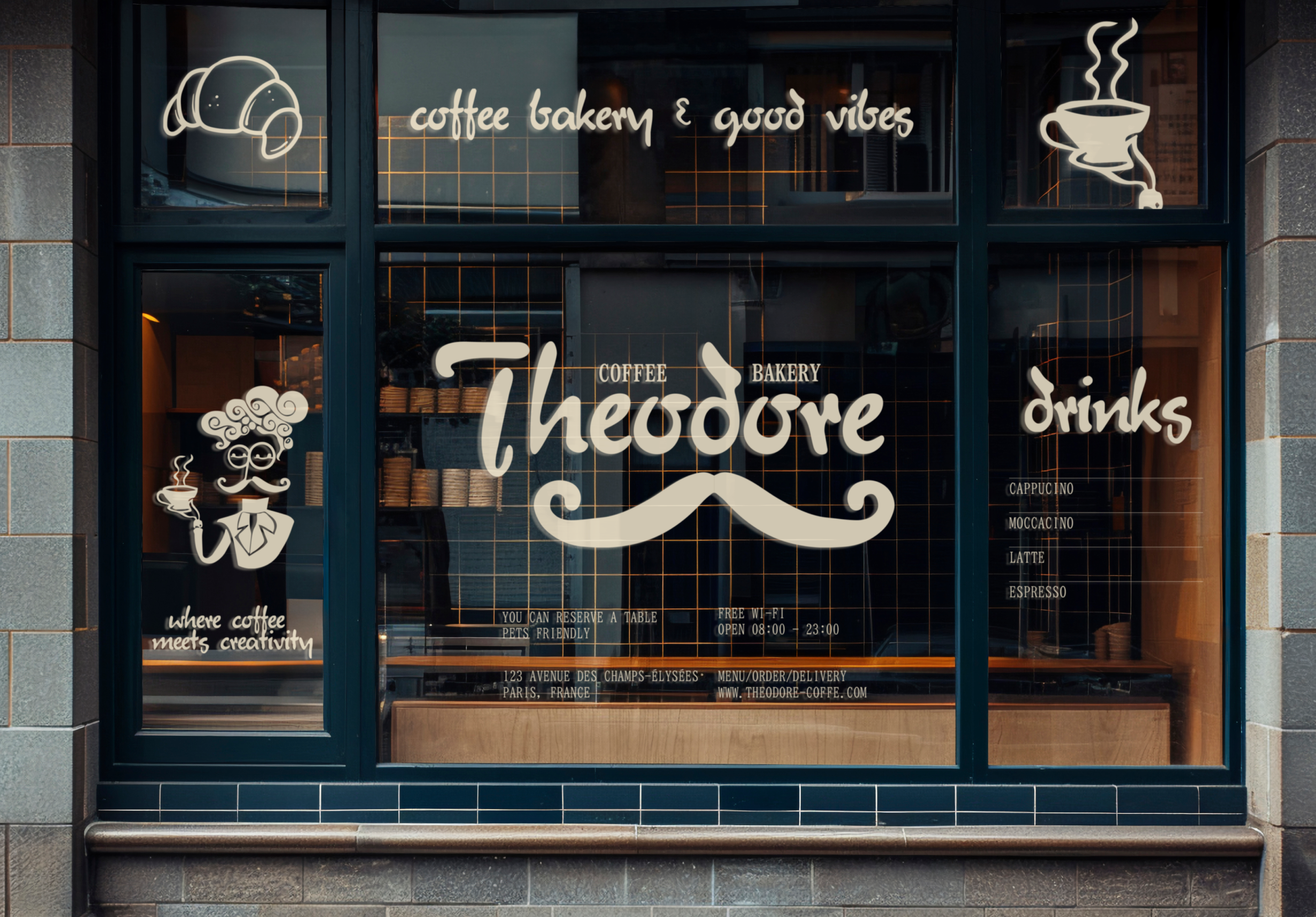 THEODORE | COFFEE SHOP IDENTITY — Изображение №13 — Брендинг, Графика на Dprofile