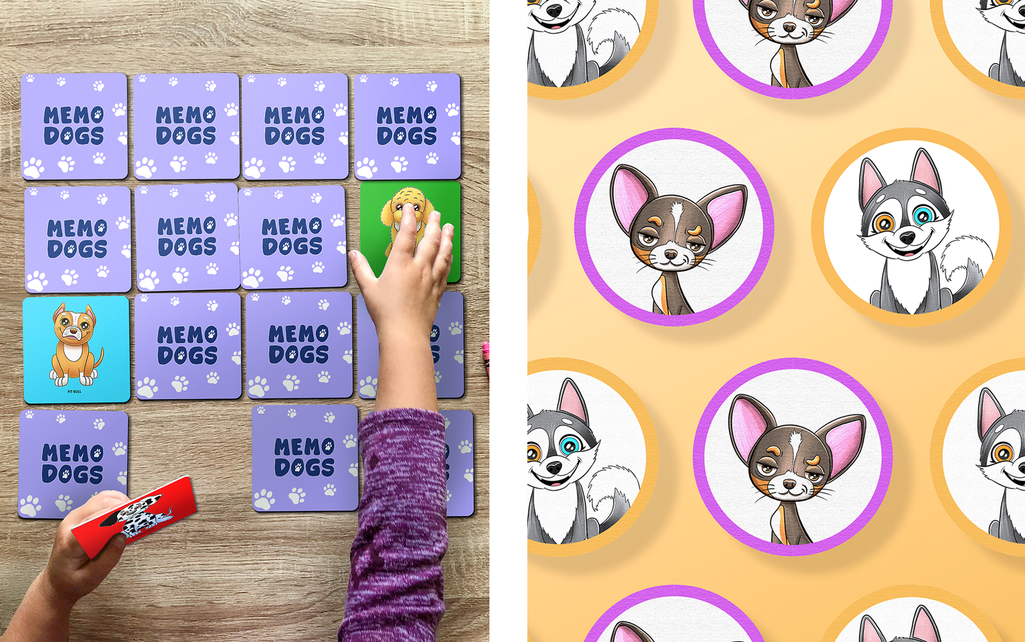 Иллюстрации для детской настольной игры мемо с собачками — Изображение №10 — Брендинг, Иллюстрация на Dprofile
