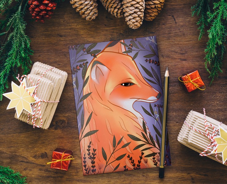 Postcard design with animals — Иллюстрация на Dprofile