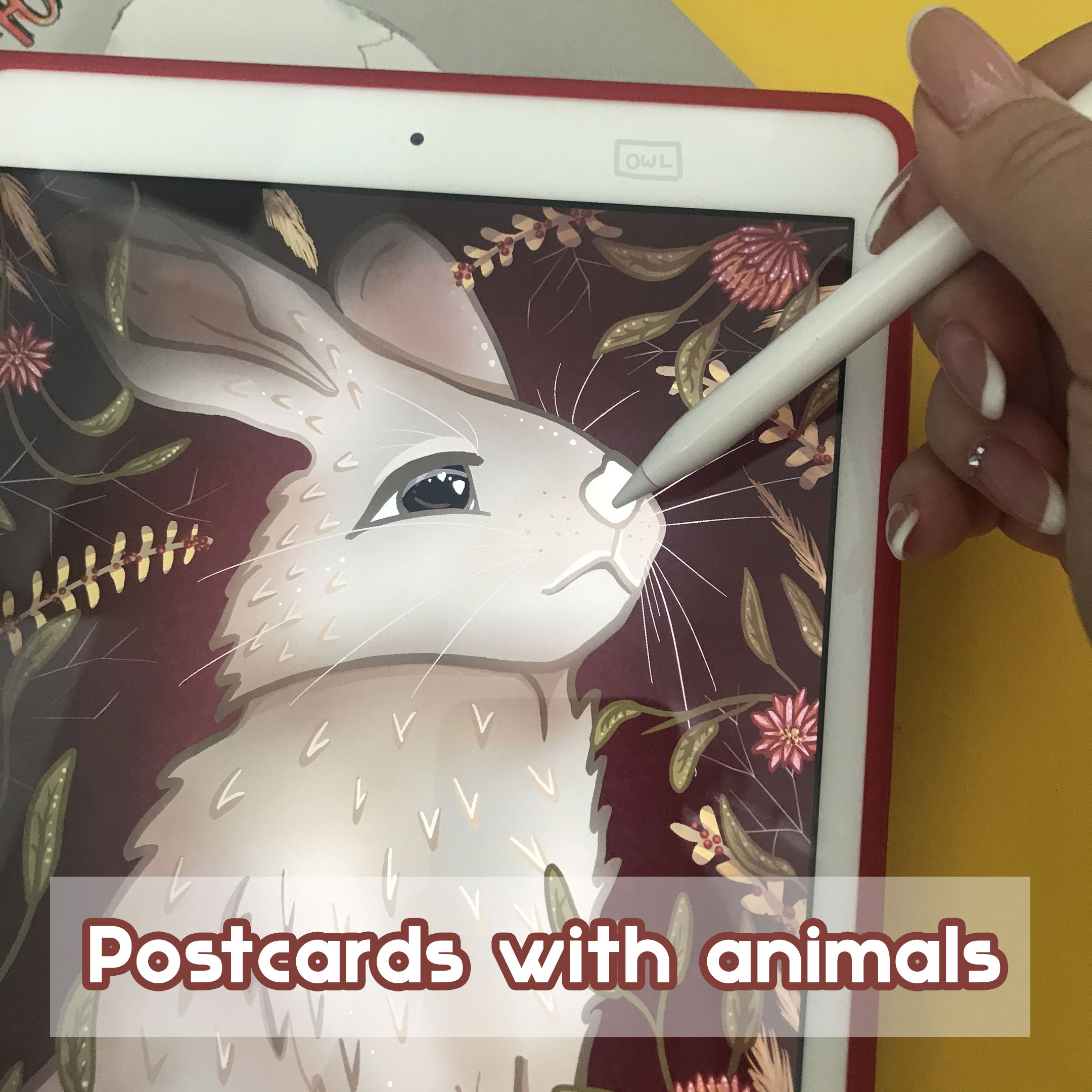 Postcard design with animals — Изображение №1 — Иллюстрация на Dprofile