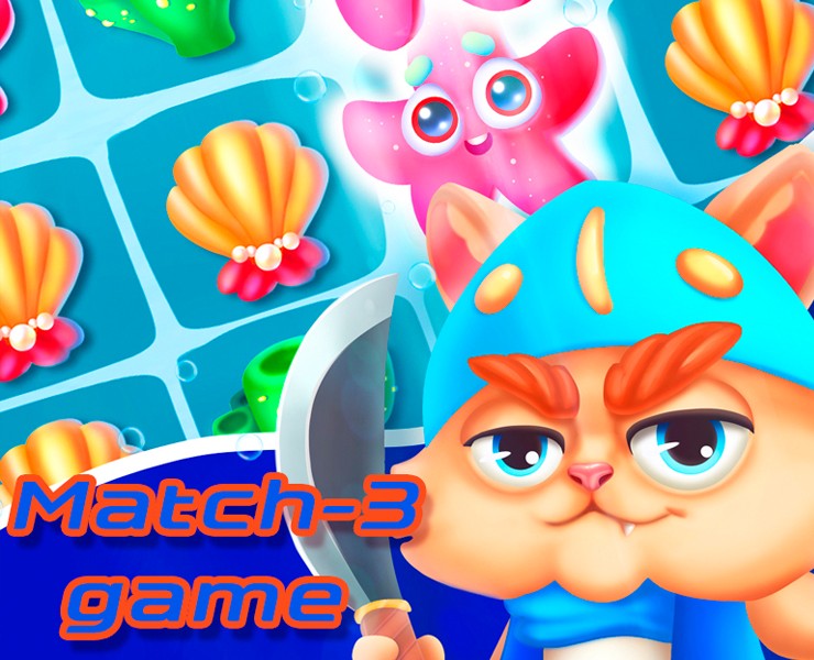 Дизайн и 2d-art Match-3 игры — Интерфейсы, Иллюстрация на Dprofile
