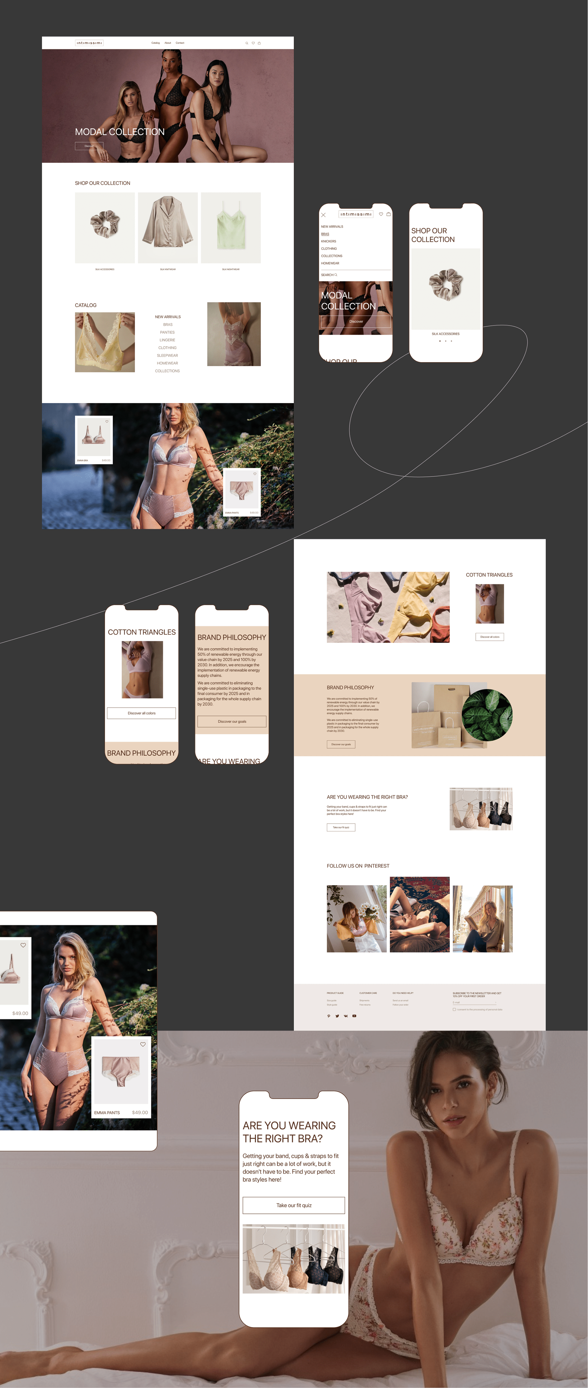 Redesign concept INTIMISSIMI — Изображение №2 — Интерфейсы, Брендинг на Dprofile