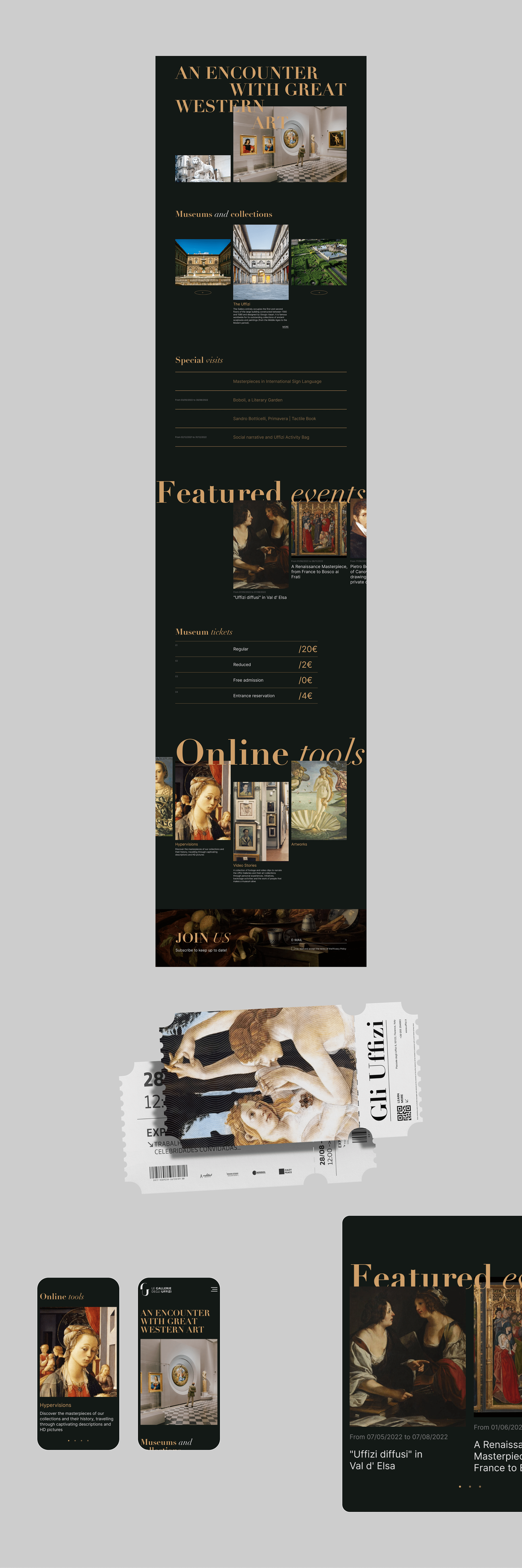 Redesign concept Uffizi Gallery — Изображение №2 — Интерфейсы, Иллюстрация на Dprofile
