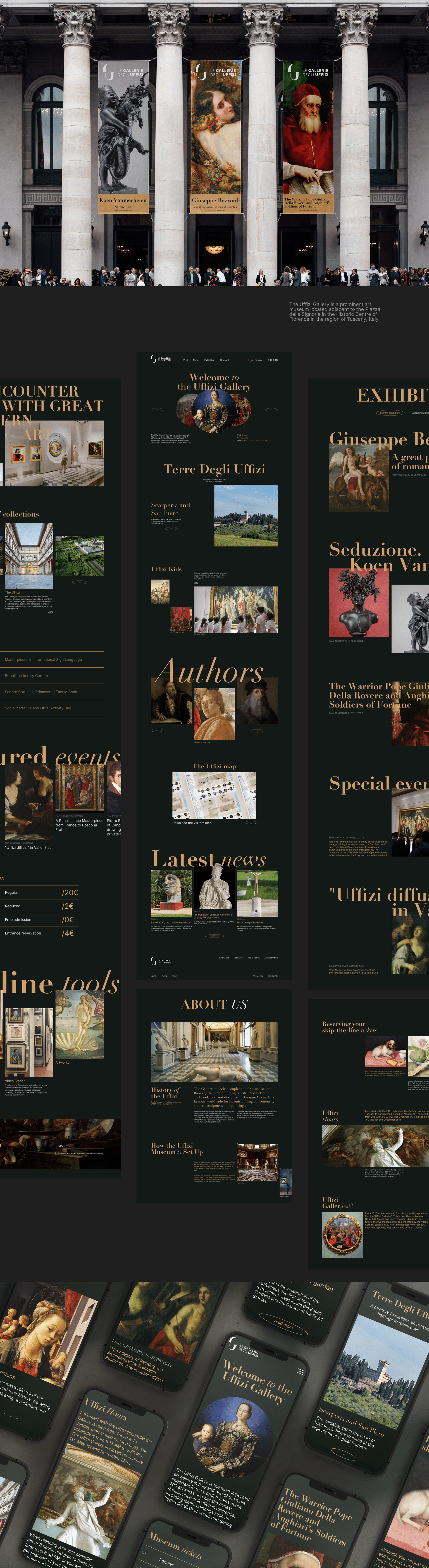 Redesign concept Uffizi Gallery — Изображение №1 — Интерфейсы, Иллюстрация на Dprofile