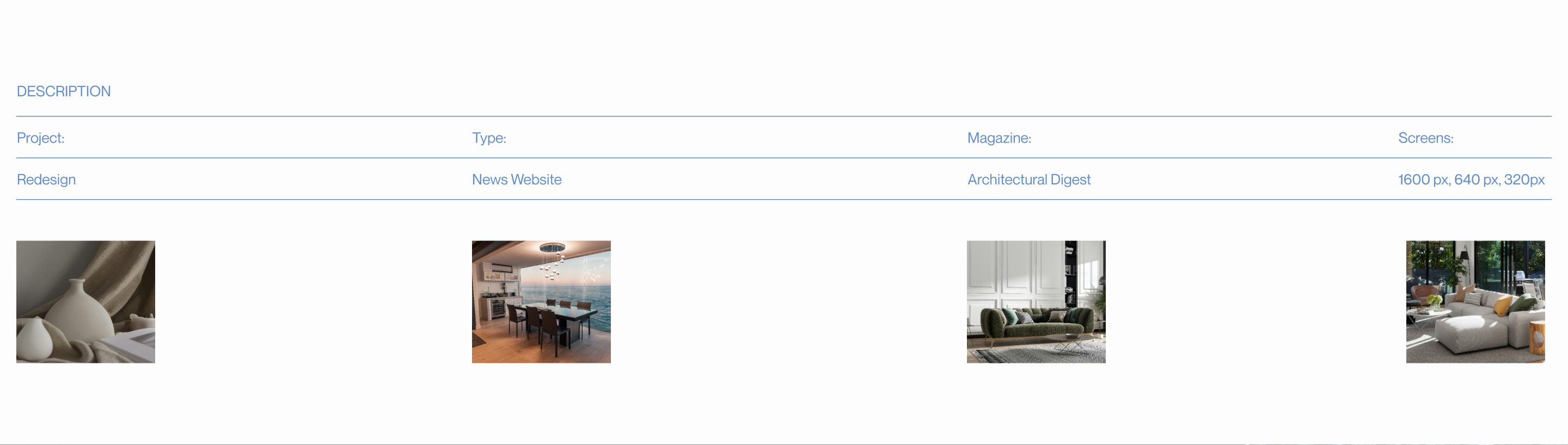 Architectural Digest ⎟Redesign news site — Изображение №2 — Интерфейсы, Анимация на Dprofile