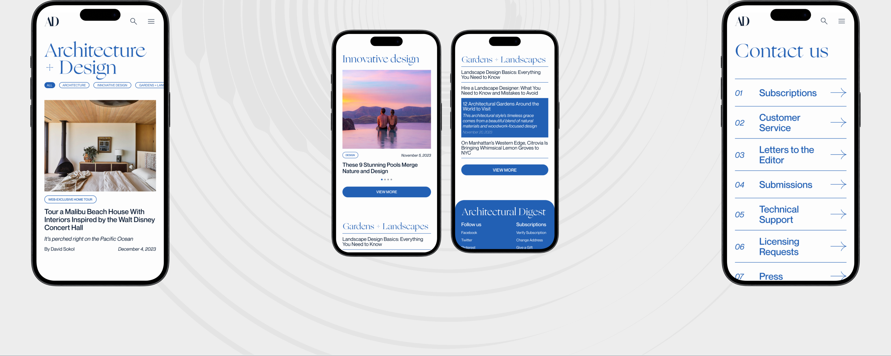 Architectural Digest ⎟Redesign news site — Изображение №13 — Интерфейсы, Анимация на Dprofile