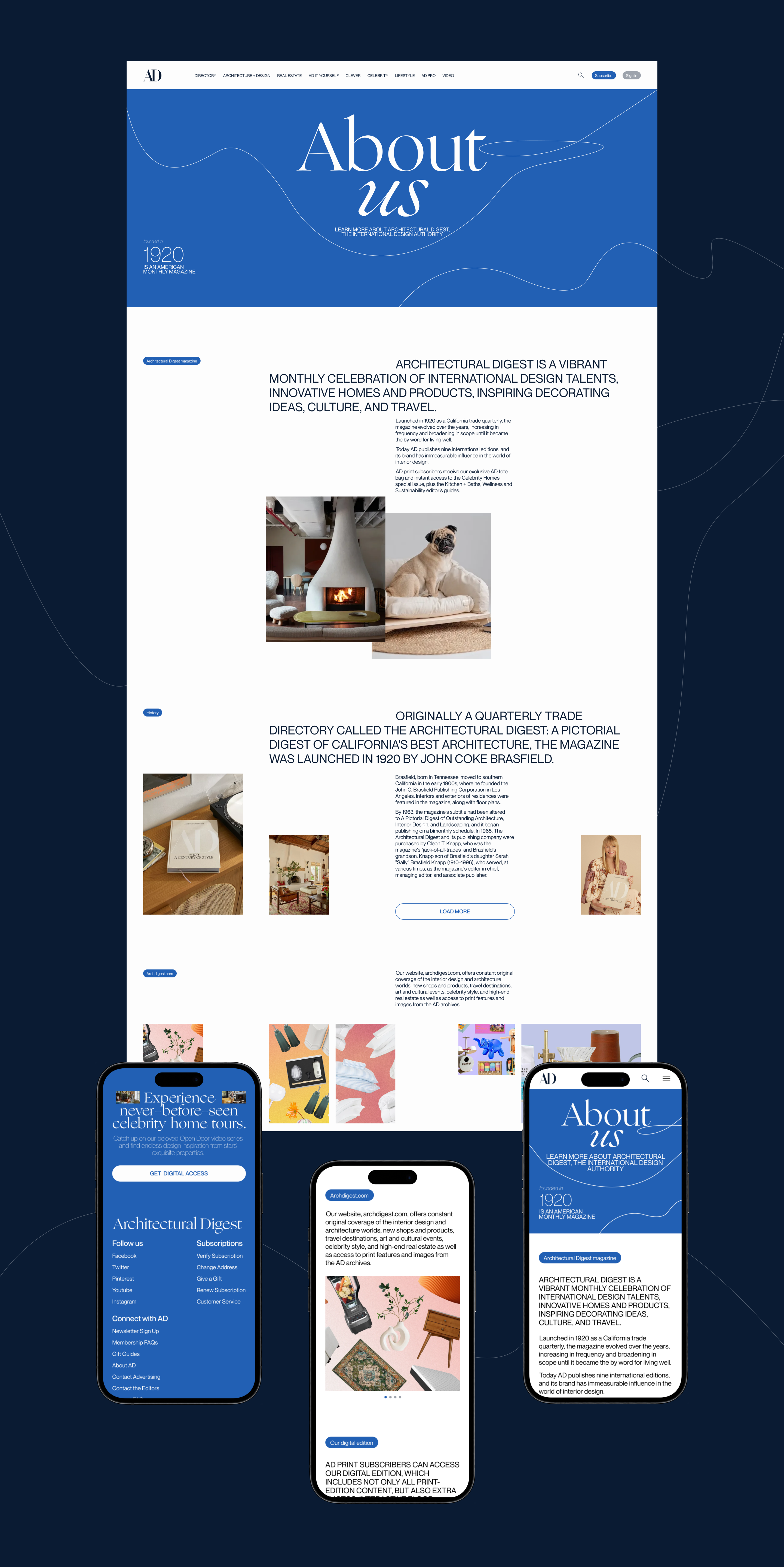 Architectural Digest ⎟Redesign news site — Изображение №8 — Интерфейсы, Анимация на Dprofile