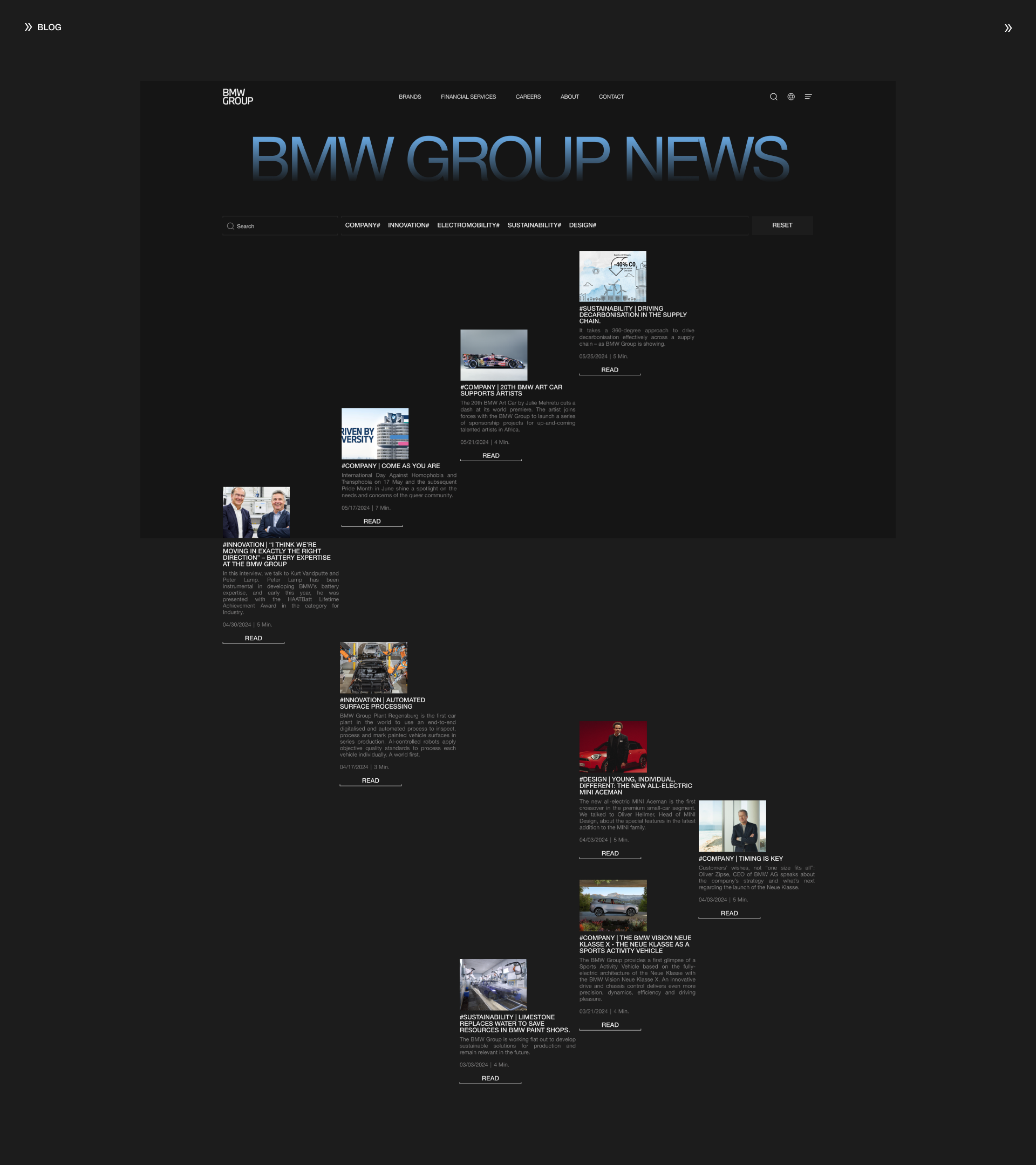 BMW Group | Corporative website | Редизайн веб-сайта — Изображение №13 — Интерфейсы на Dprofile