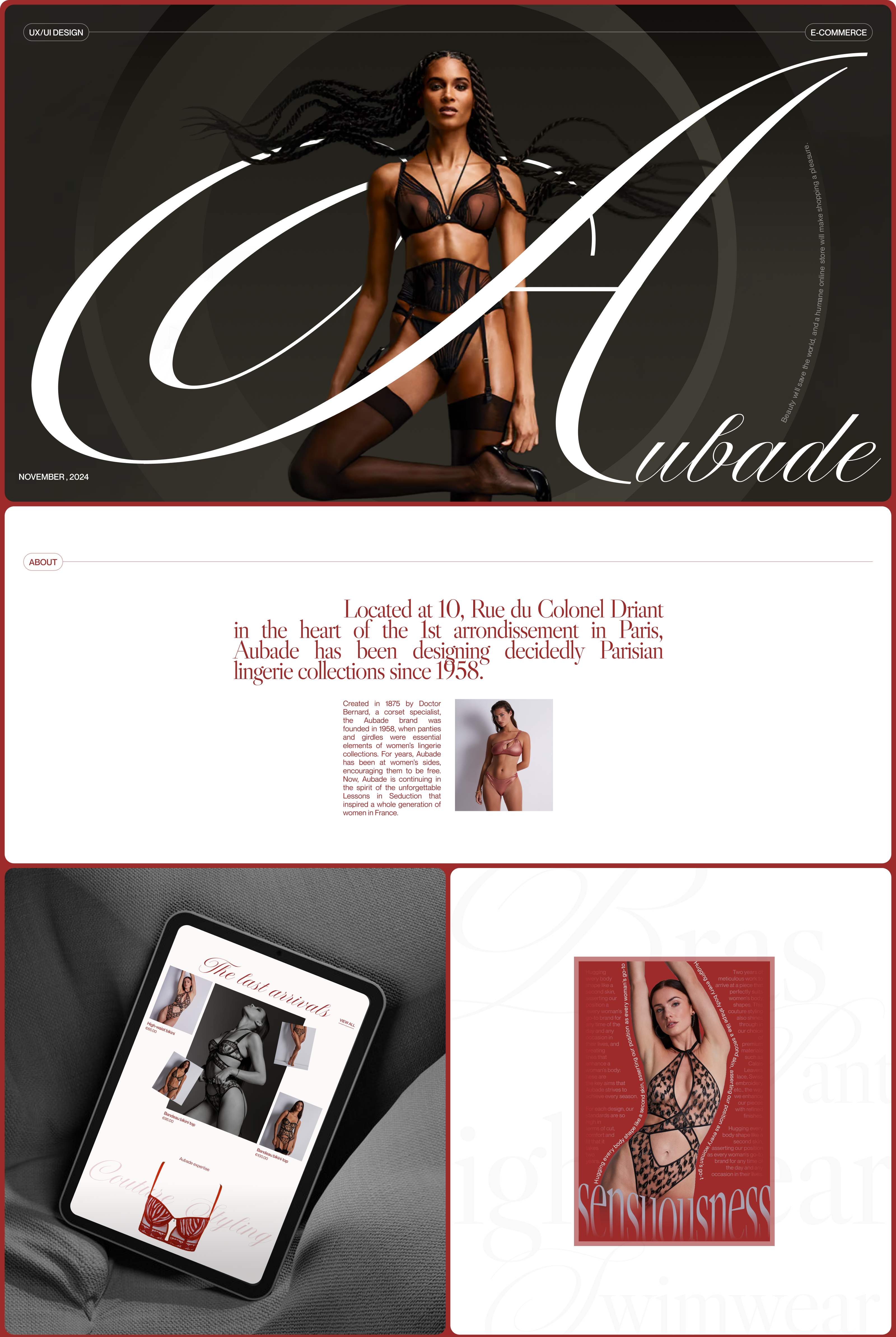 Aubade | E-commerce | Редизайн веб-сайта — Изображение №1 — Интерфейсы на Dprofile