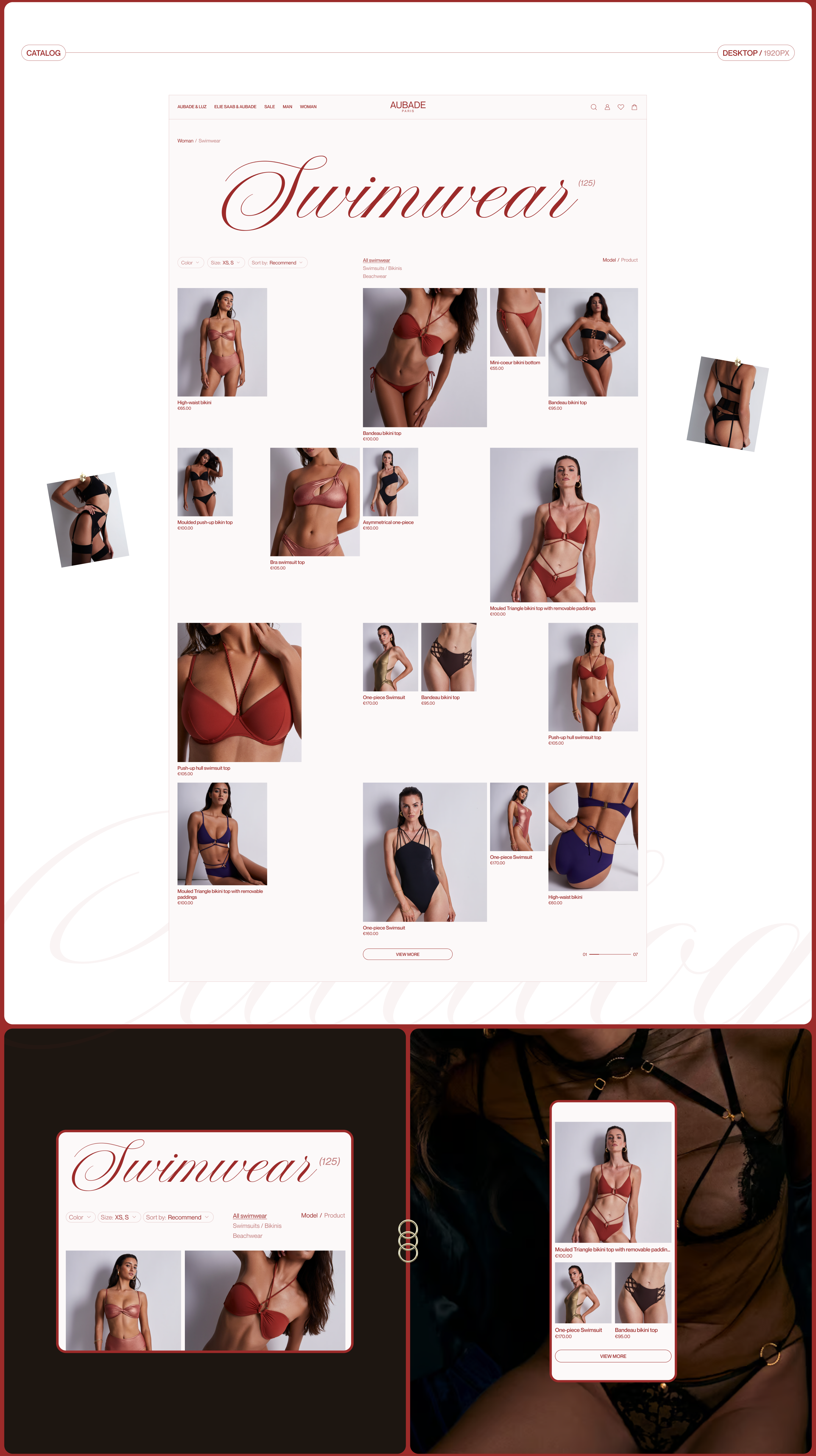 Aubade | E-commerce | Редизайн веб-сайта — Изображение №3 — Интерфейсы на Dprofile