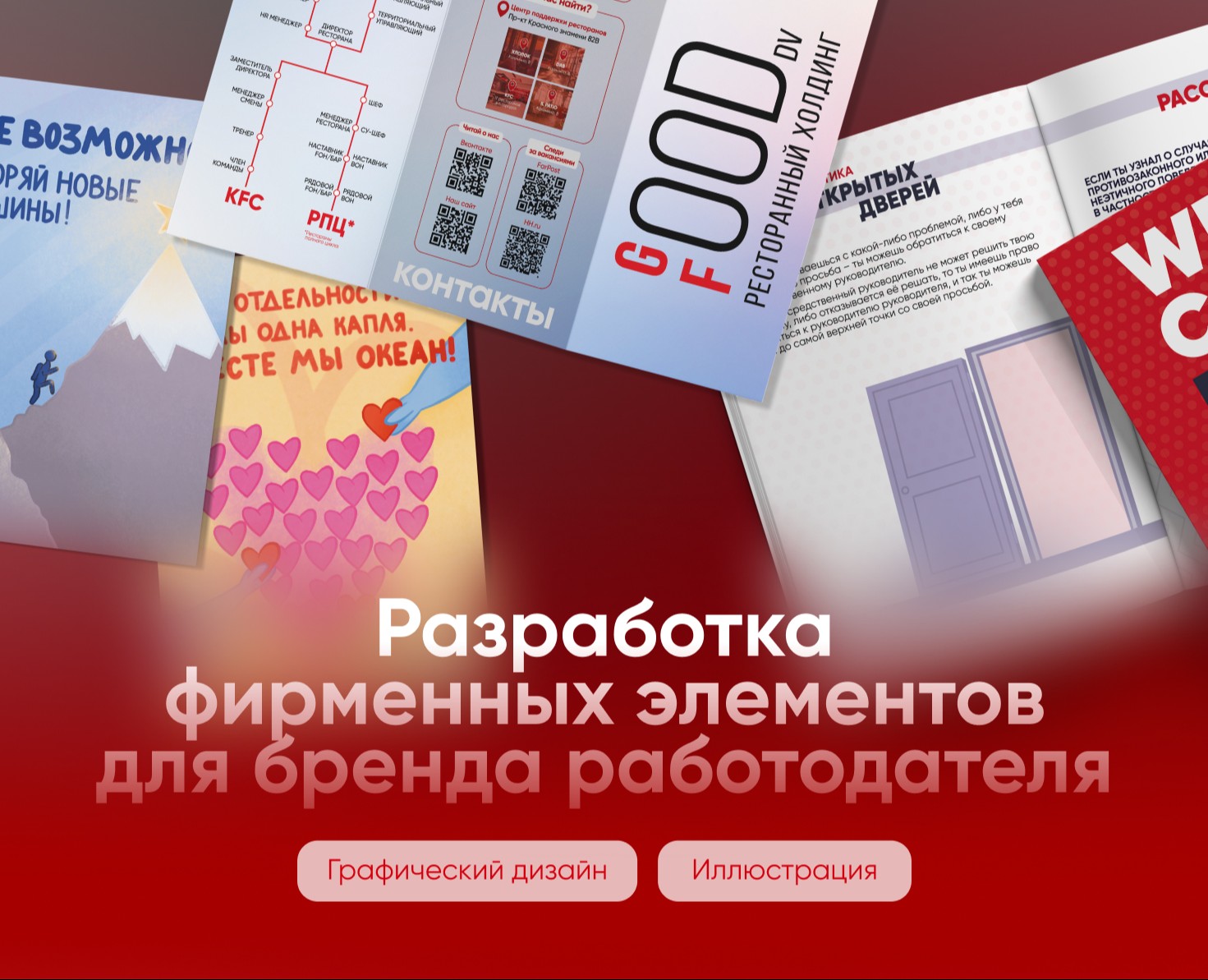 Разработка фирменный элементов для бренда работодателя — Брендинг, Графика на Dprofile