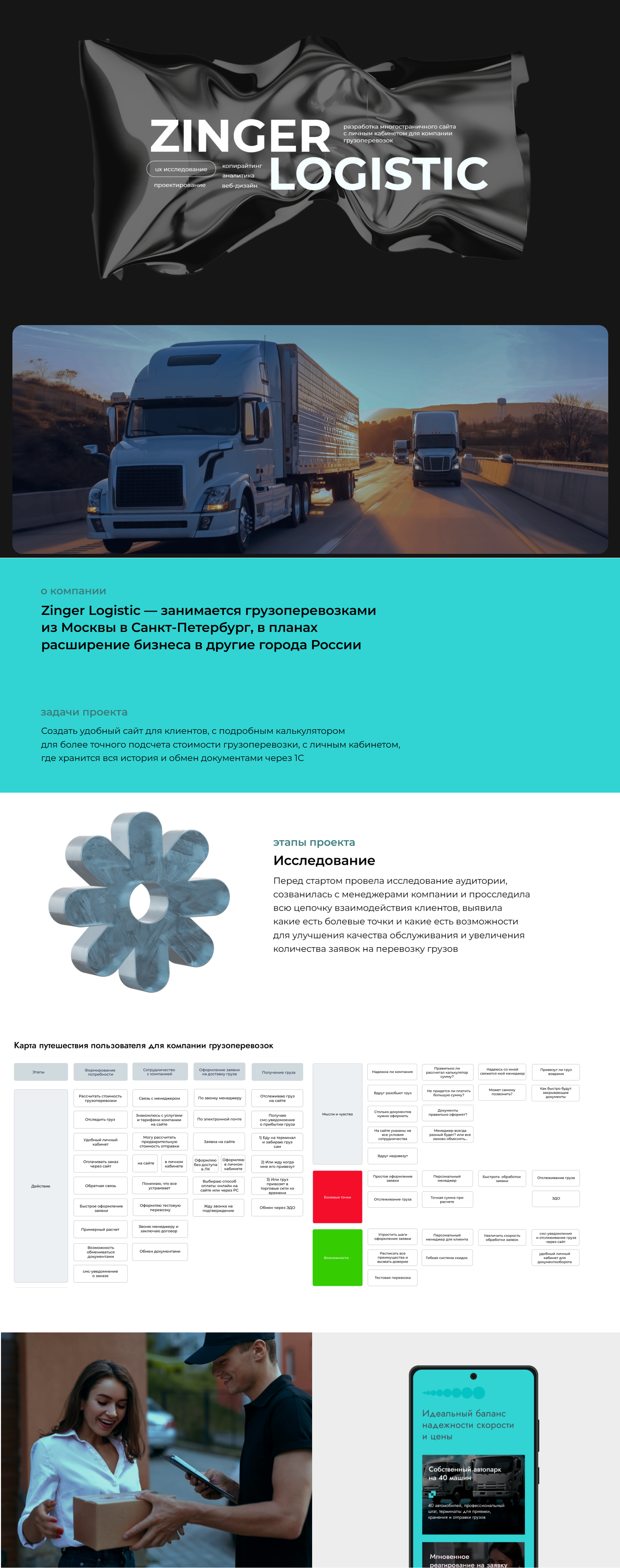 Zinger Logistic — Изображение №1 — Интерфейсы на Dprofile