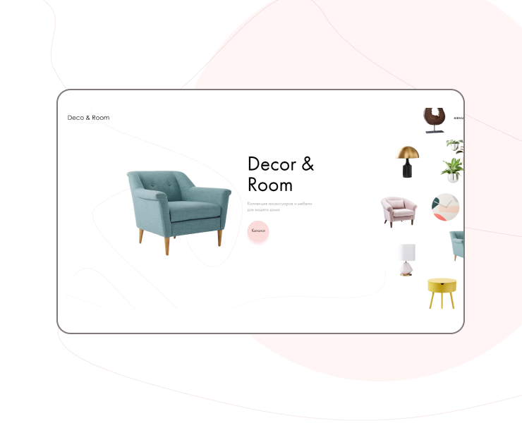 Decor Room furniture online store — Интерфейсы, Иллюстрация на Dprofile