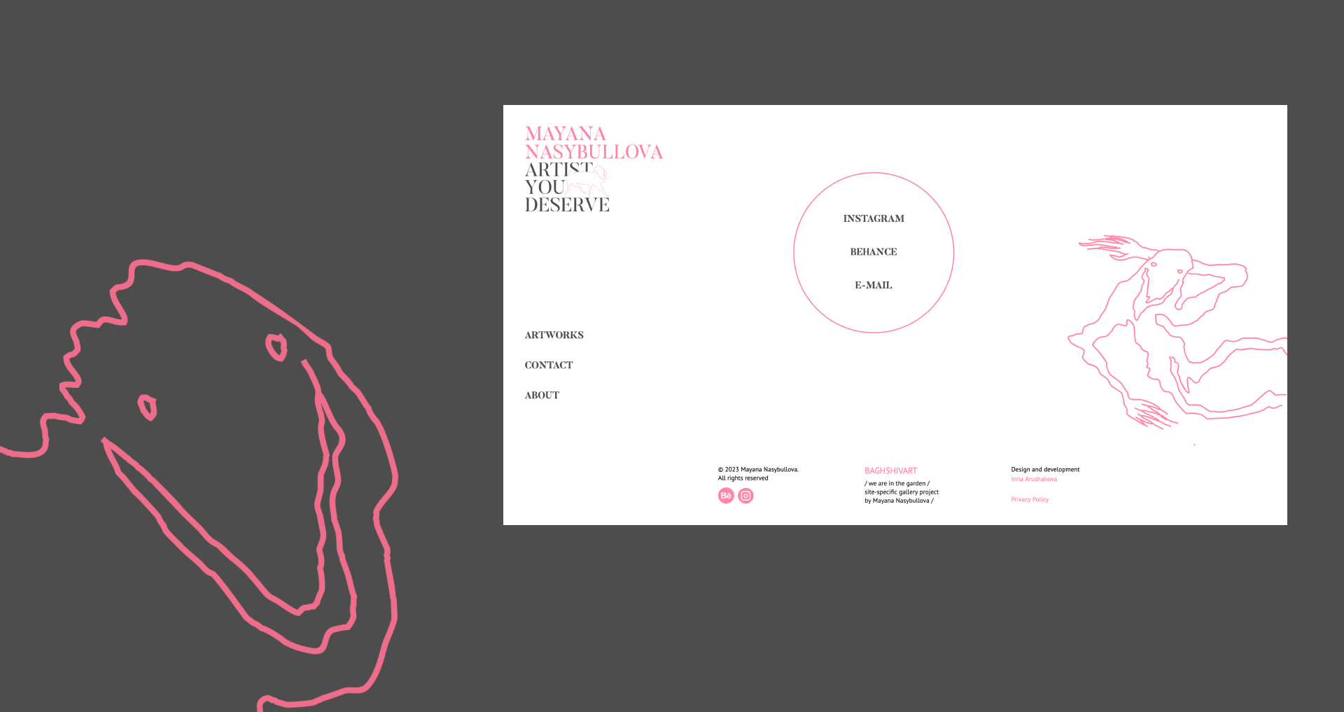 Artist Portfolio Website for Mayana Nasybullova — Изображение №12 — Интерфейсы, Брендинг на Dprofile
