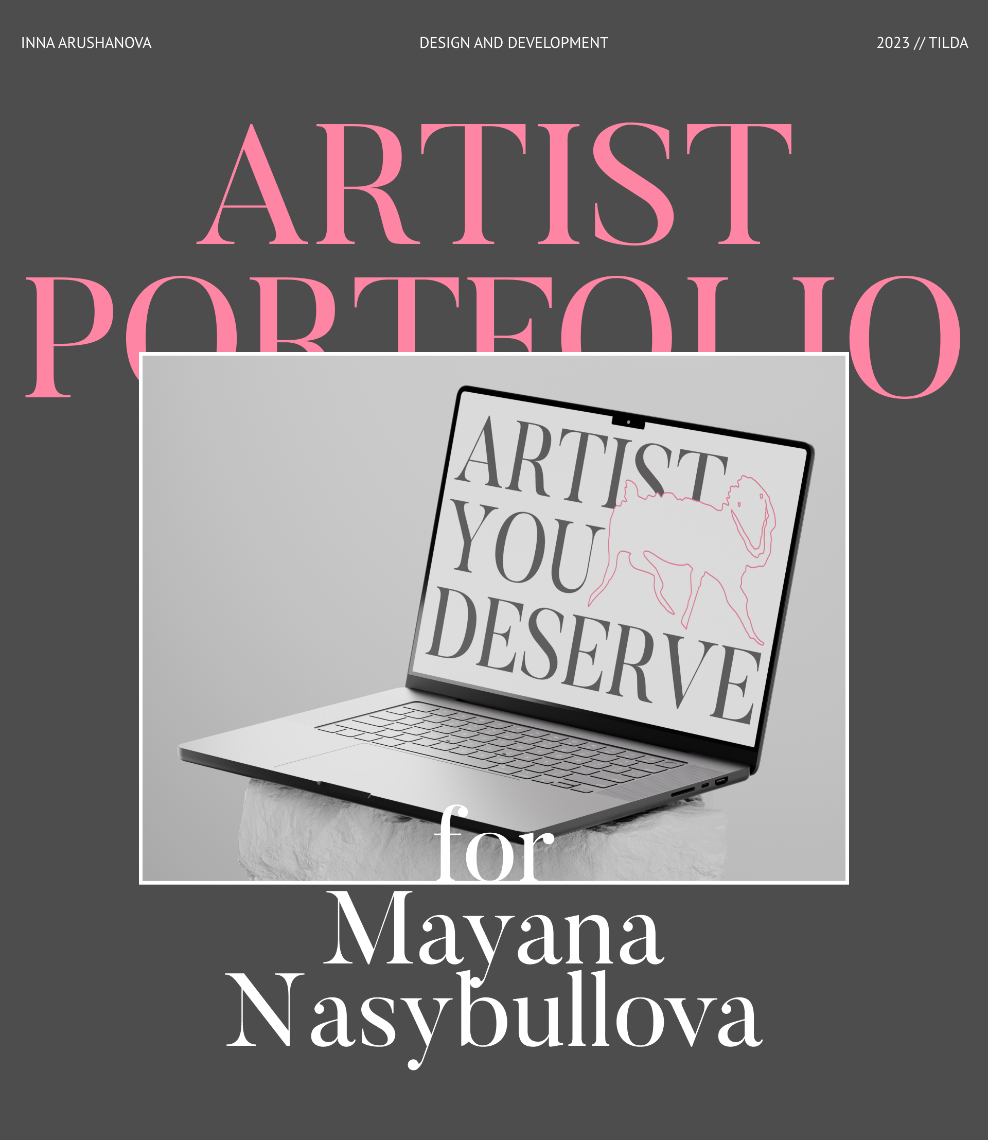 Artist Portfolio Website for Mayana Nasybullova — Изображение №1 — Интерфейсы, Брендинг на Dprofile