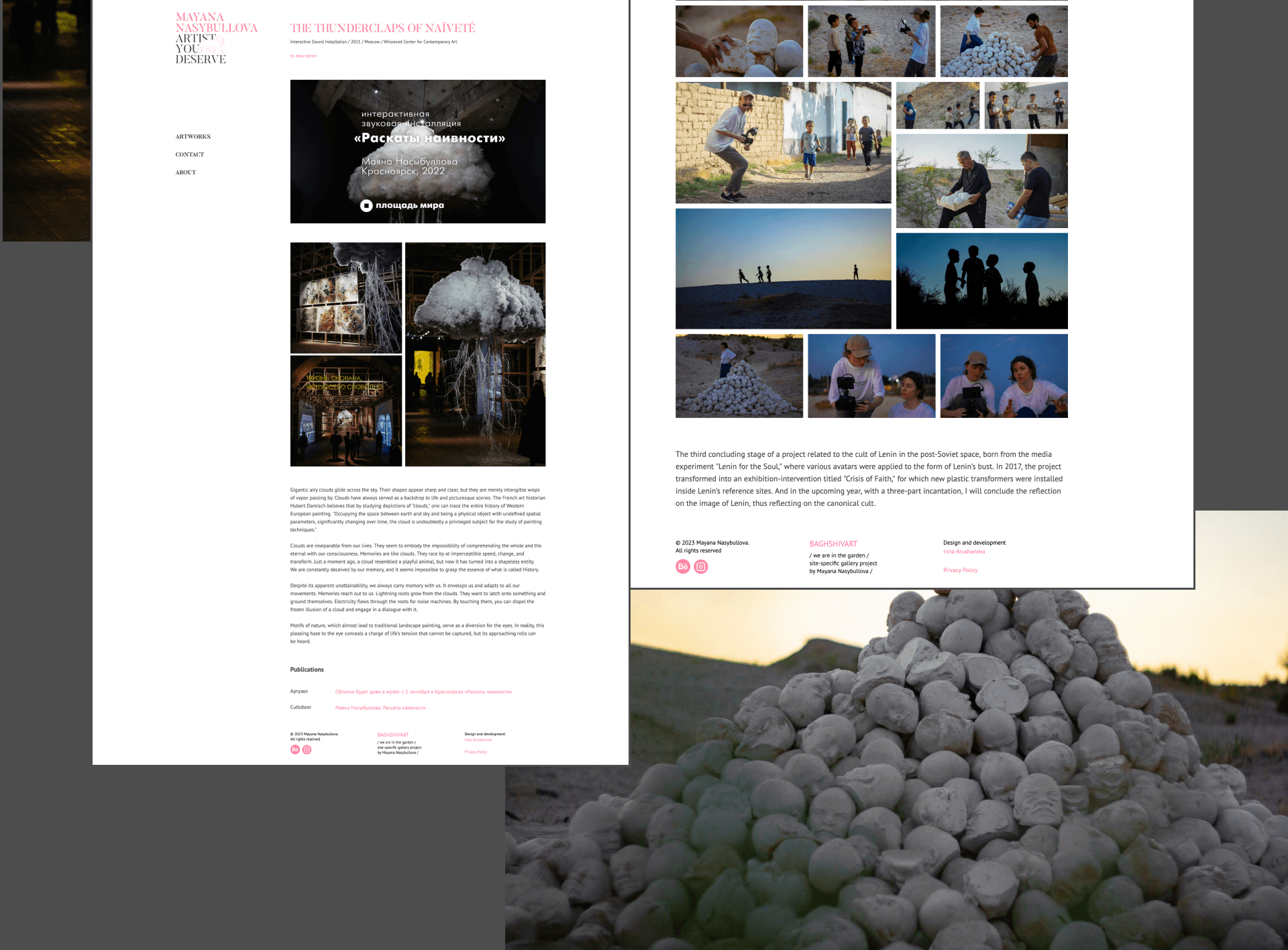 Artist Portfolio Website for Mayana Nasybullova — Изображение №16 — Интерфейсы, Брендинг на Dprofile