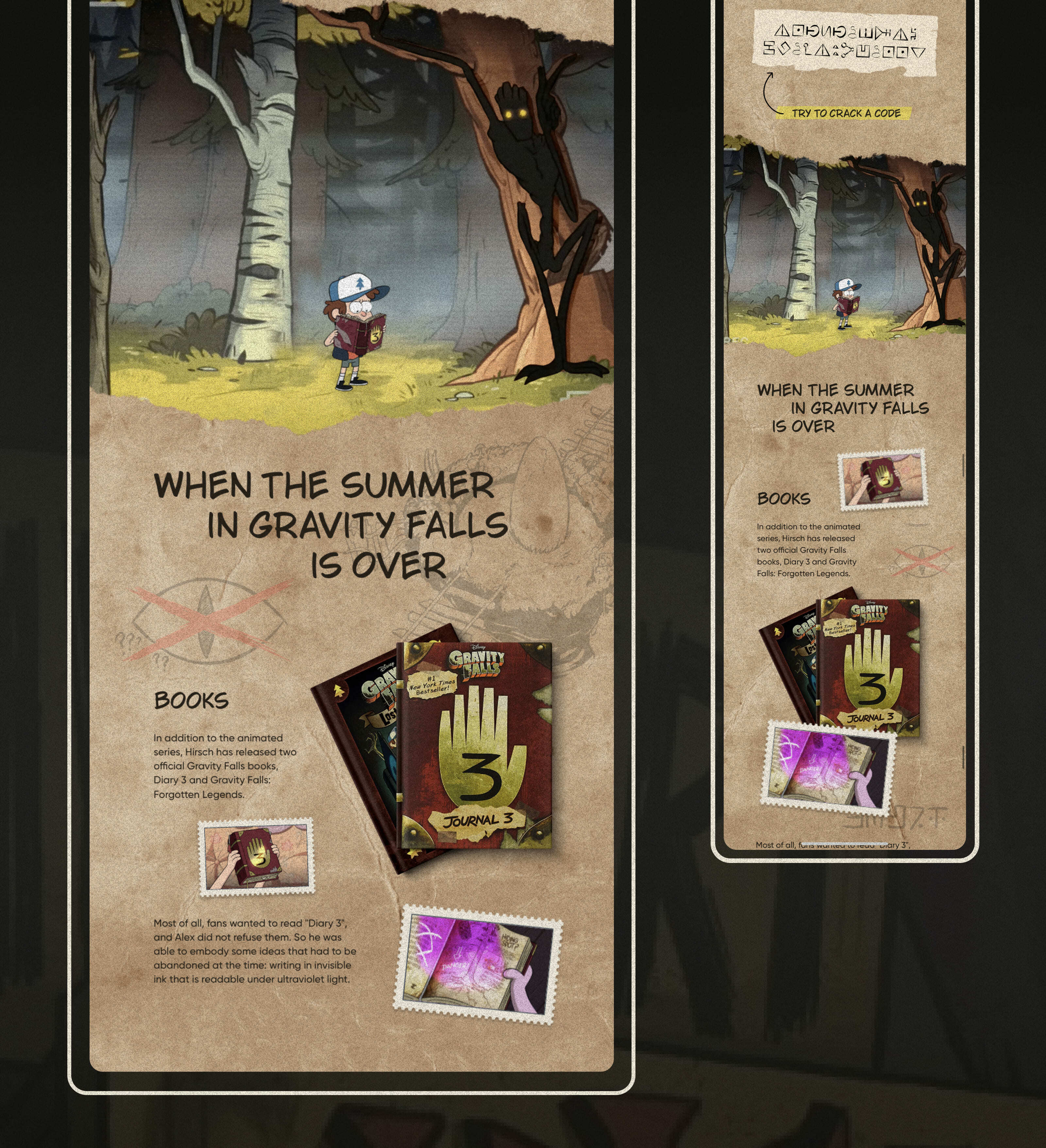 Mysteries of Gravity Falls — Изображение №3 — Интерфейсы, Анимация на Dprofile