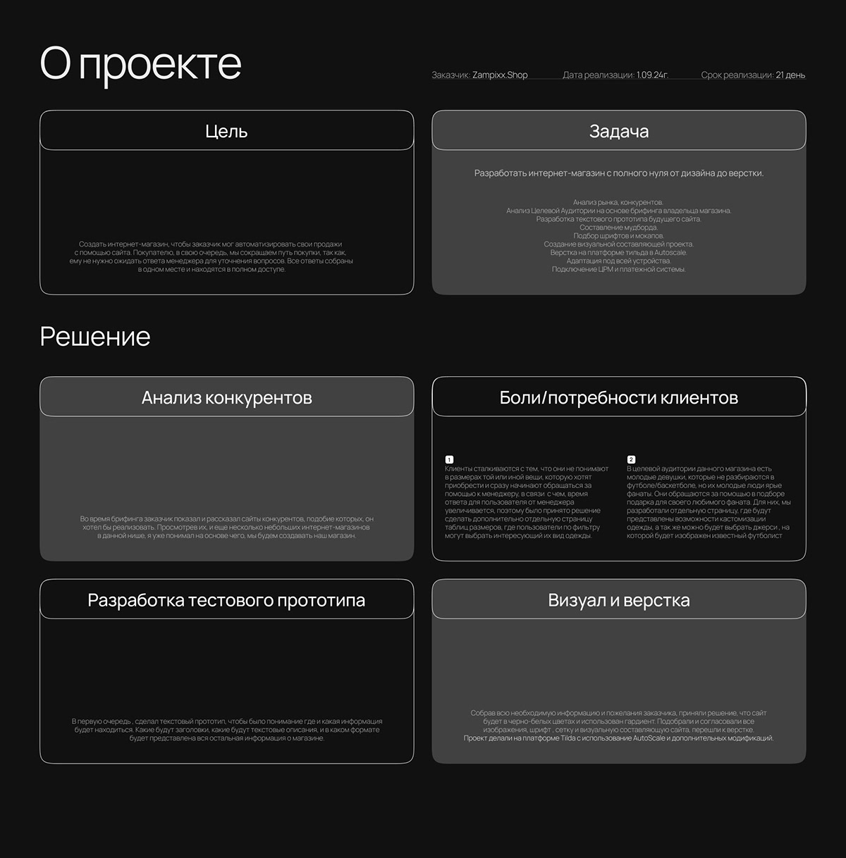 Онлайн-магазин | ZAMPIXX.SHOP — Изображение №3 — Интерфейсы на Dprofile
