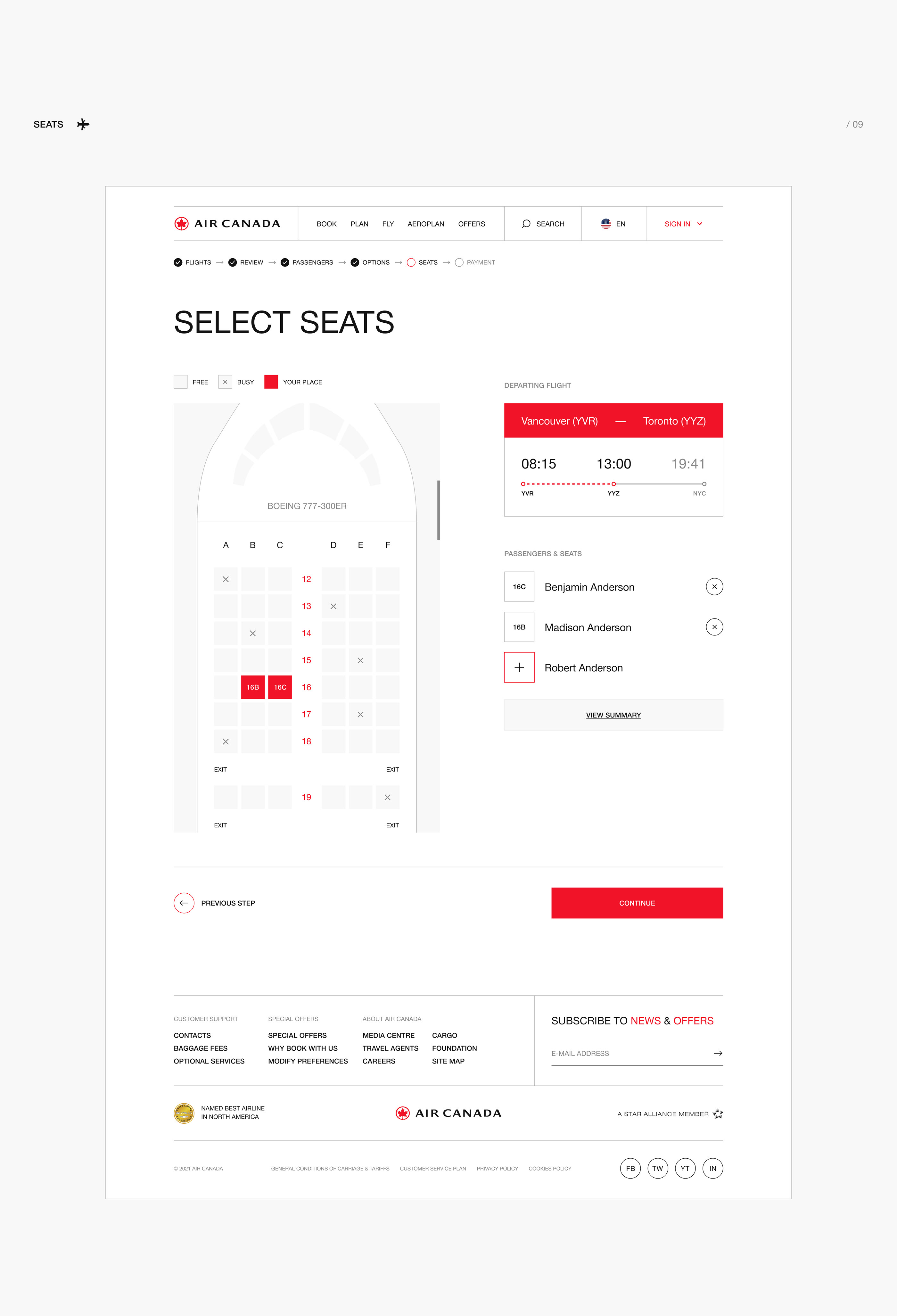 Air Canada - Redesign — Изображение №14 — Интерфейсы на Dprofile