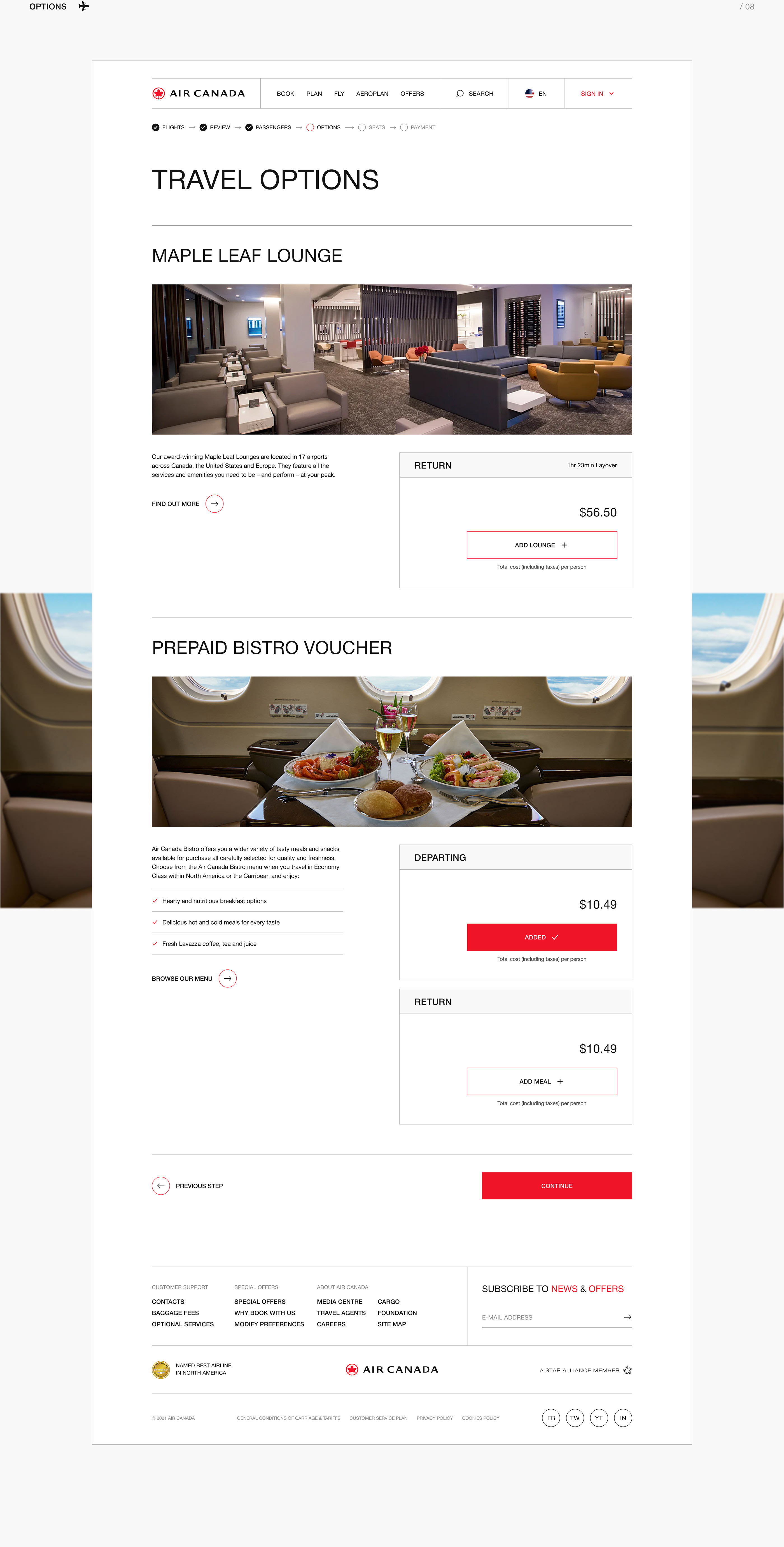 Air Canada - Redesign — Изображение №13 — Интерфейсы на Dprofile