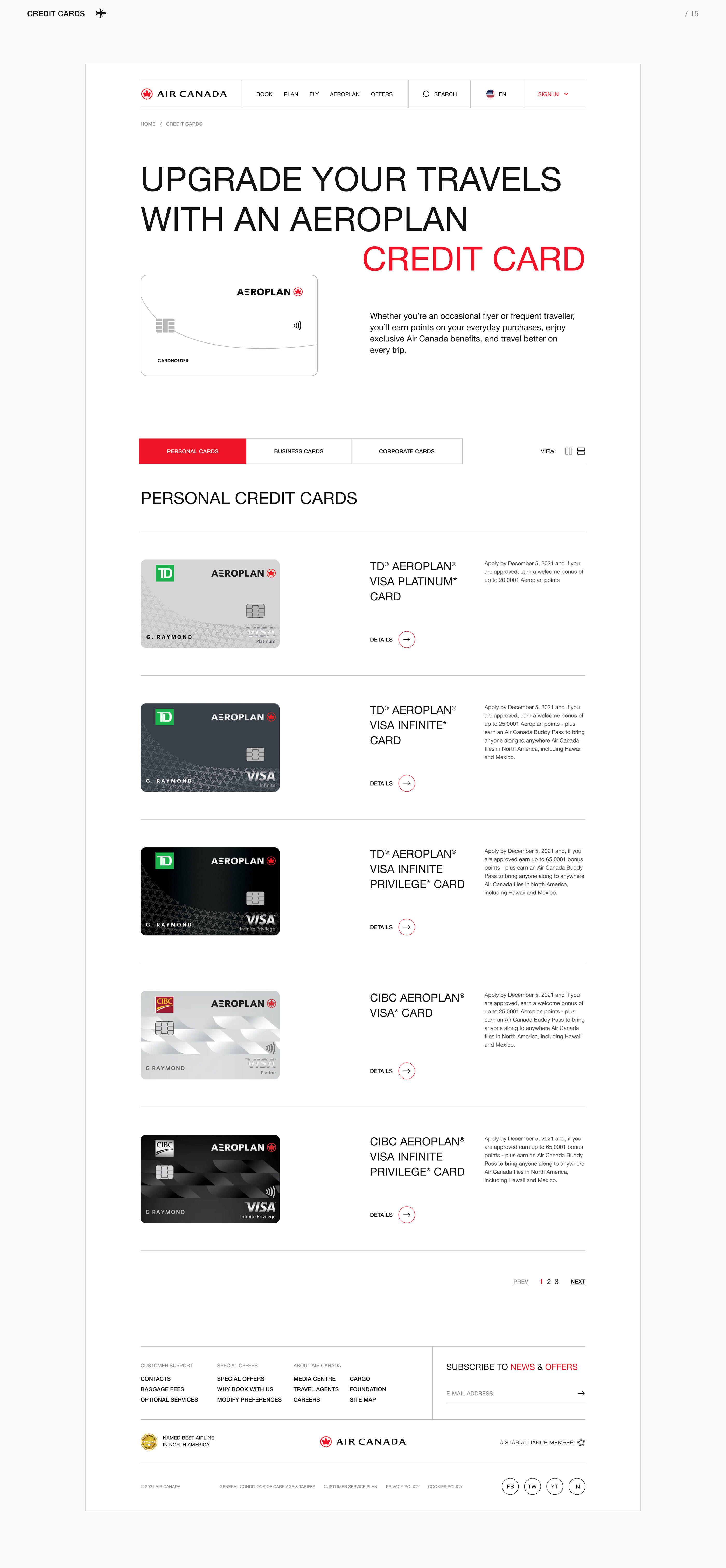 Air Canada - Redesign — Изображение №23 — Интерфейсы на Dprofile