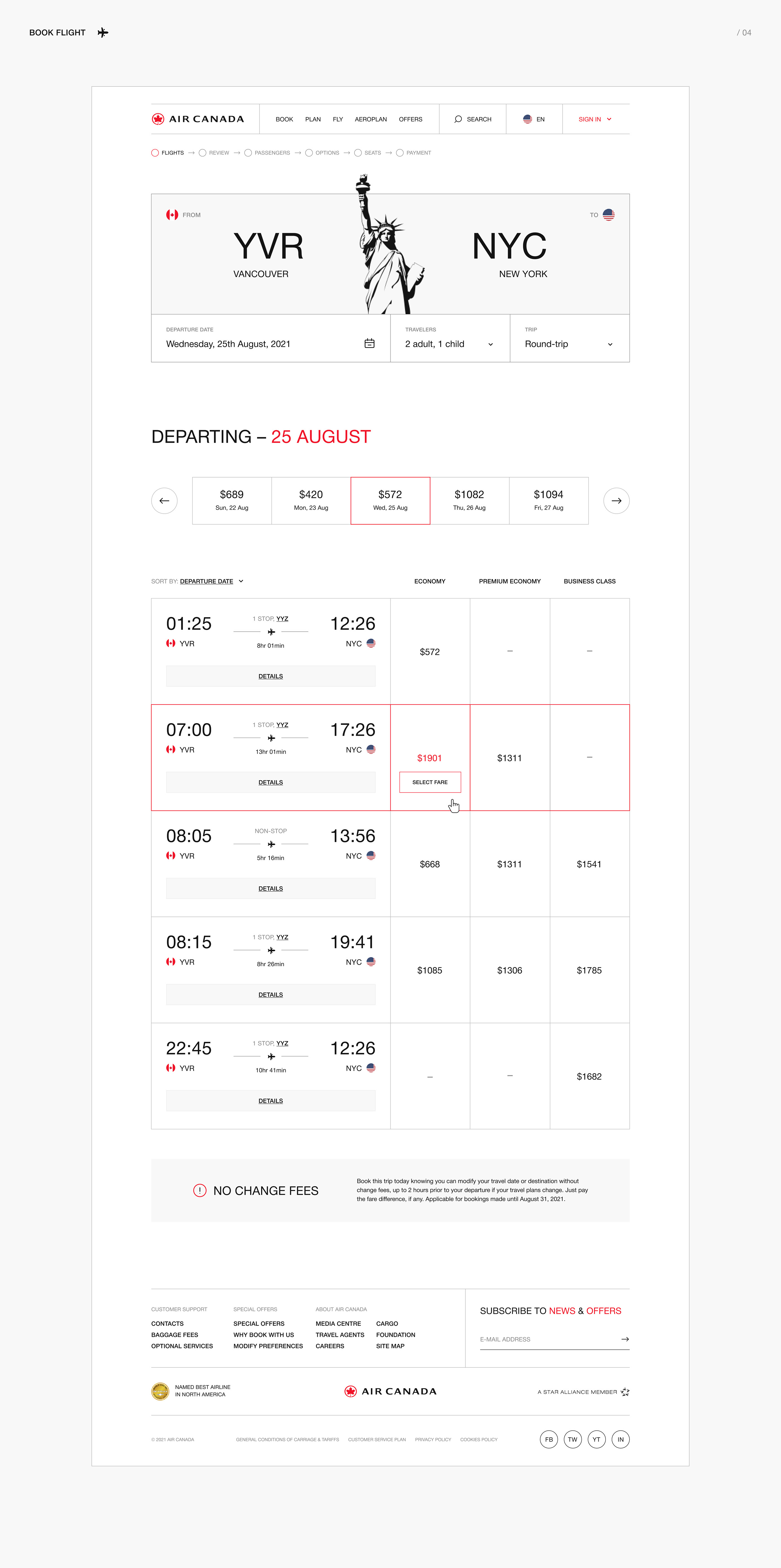 Air Canada - Redesign — Изображение №7 — Интерфейсы на Dprofile