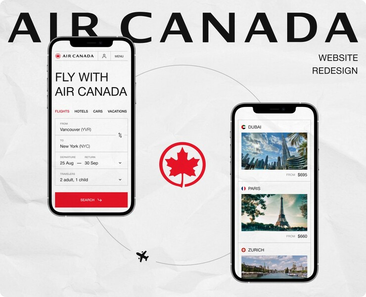 Air Canada - Redesign — Интерфейсы на Dprofile