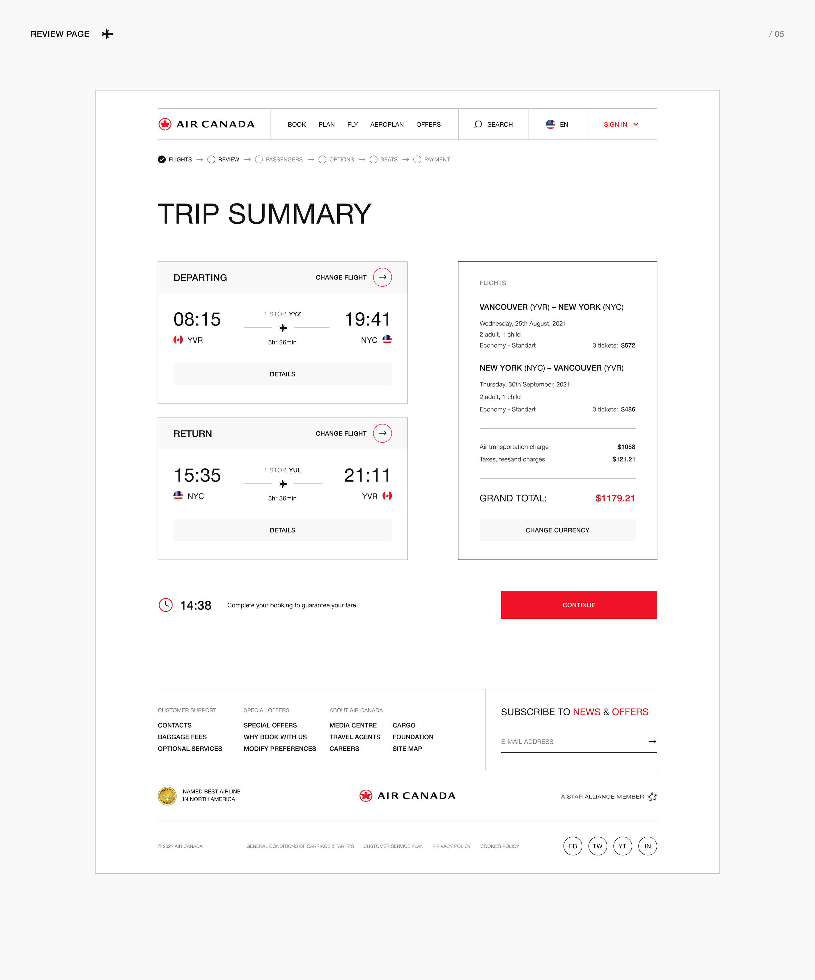 Air Canada - Redesign — Изображение №9 — Интерфейсы на Dprofile