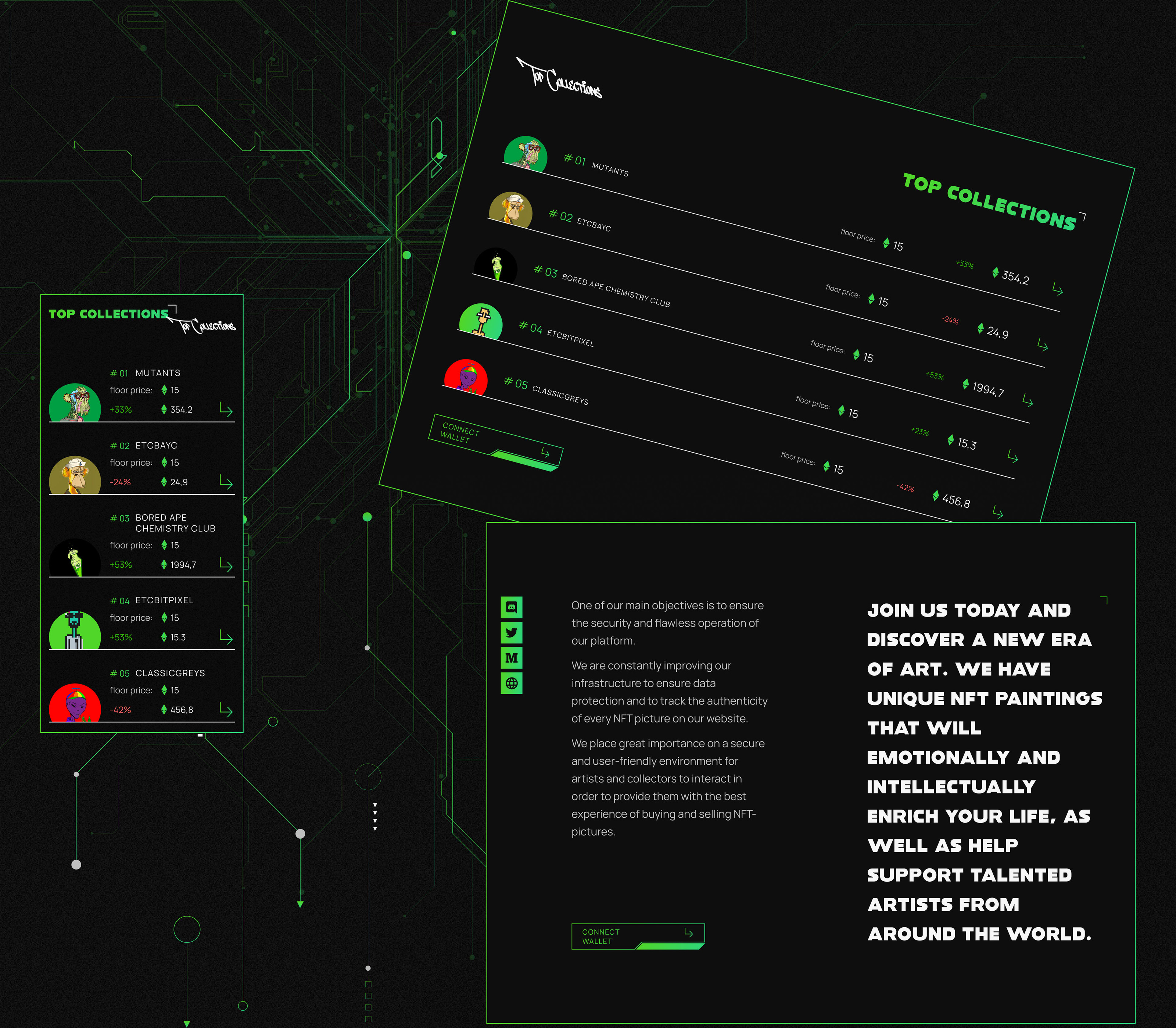 NFT-маркетплейс / Landing-page — Изображение №8 — Интерфейсы на Dprofile