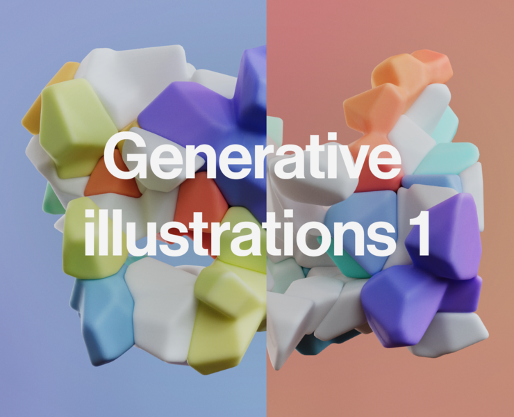 Generative illustrations 1 — Иллюстрация, 3D на Dprofile