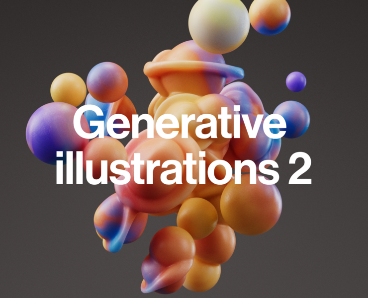 Generative illustrations 2 — Иллюстрация, 3D на Dprofile