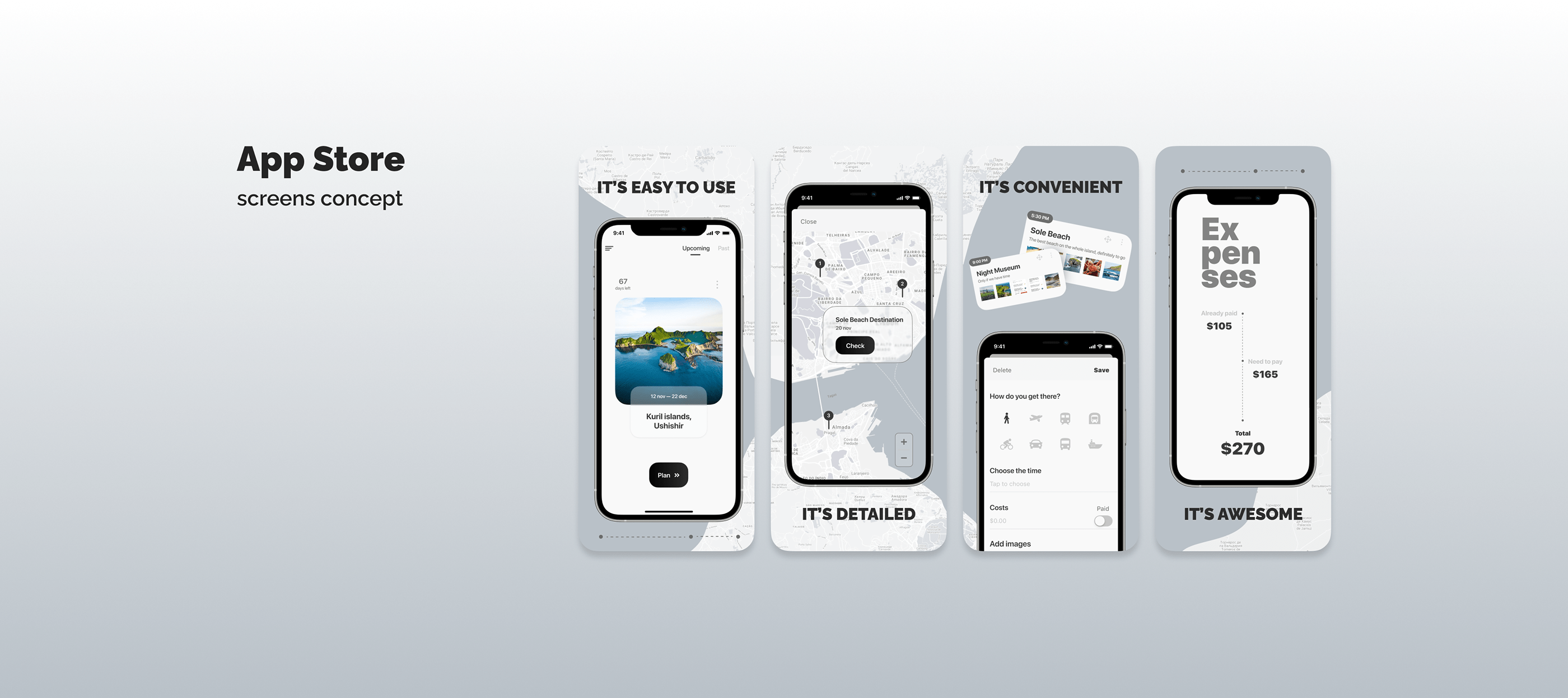 travel planner – iOS App Design — Изображение №5 — Интерфейсы, Брендинг на Dprofile