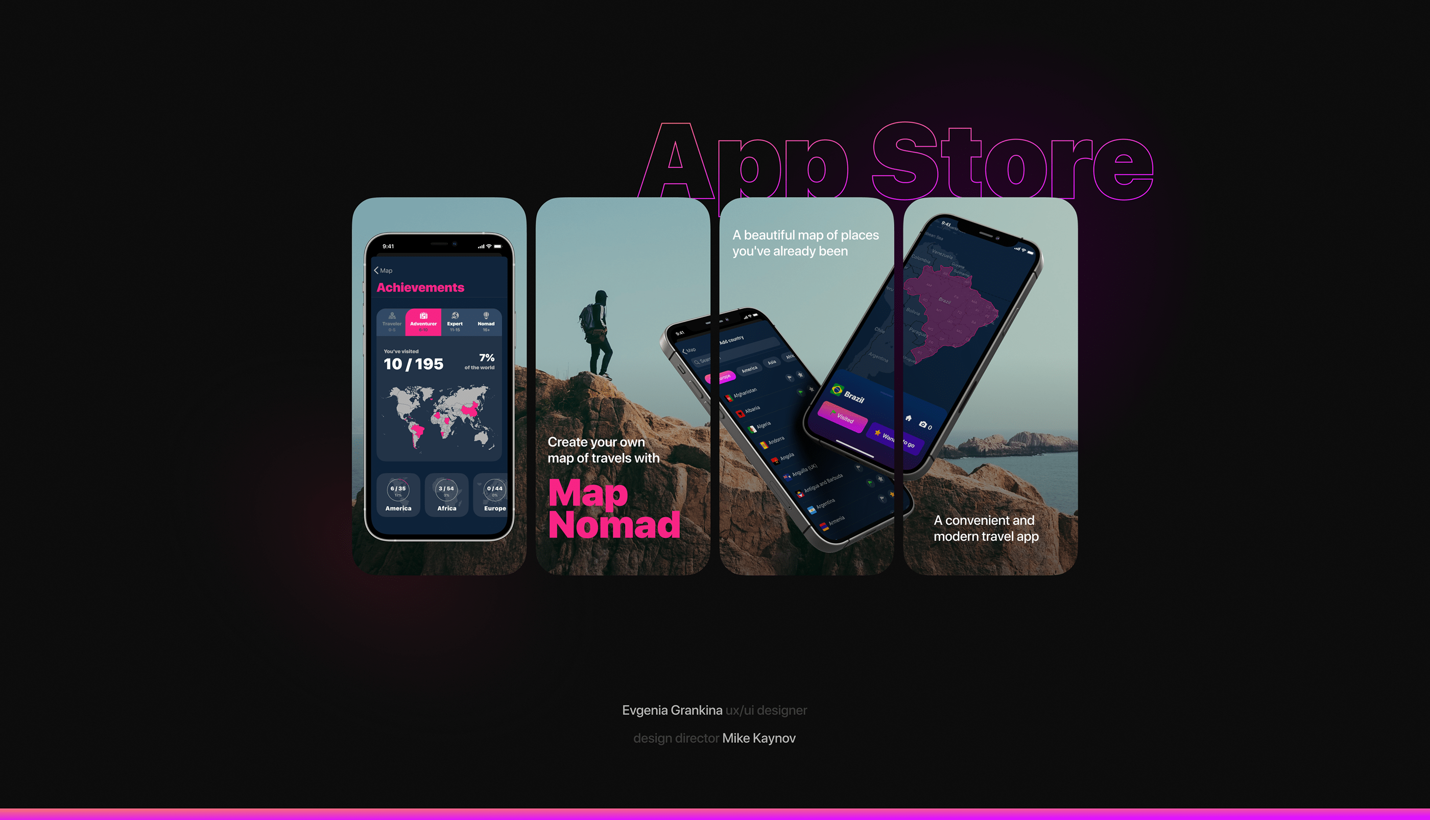 travel map app – interact prototype — Изображение №4 — Интерфейсы, Брендинг на Dprofile