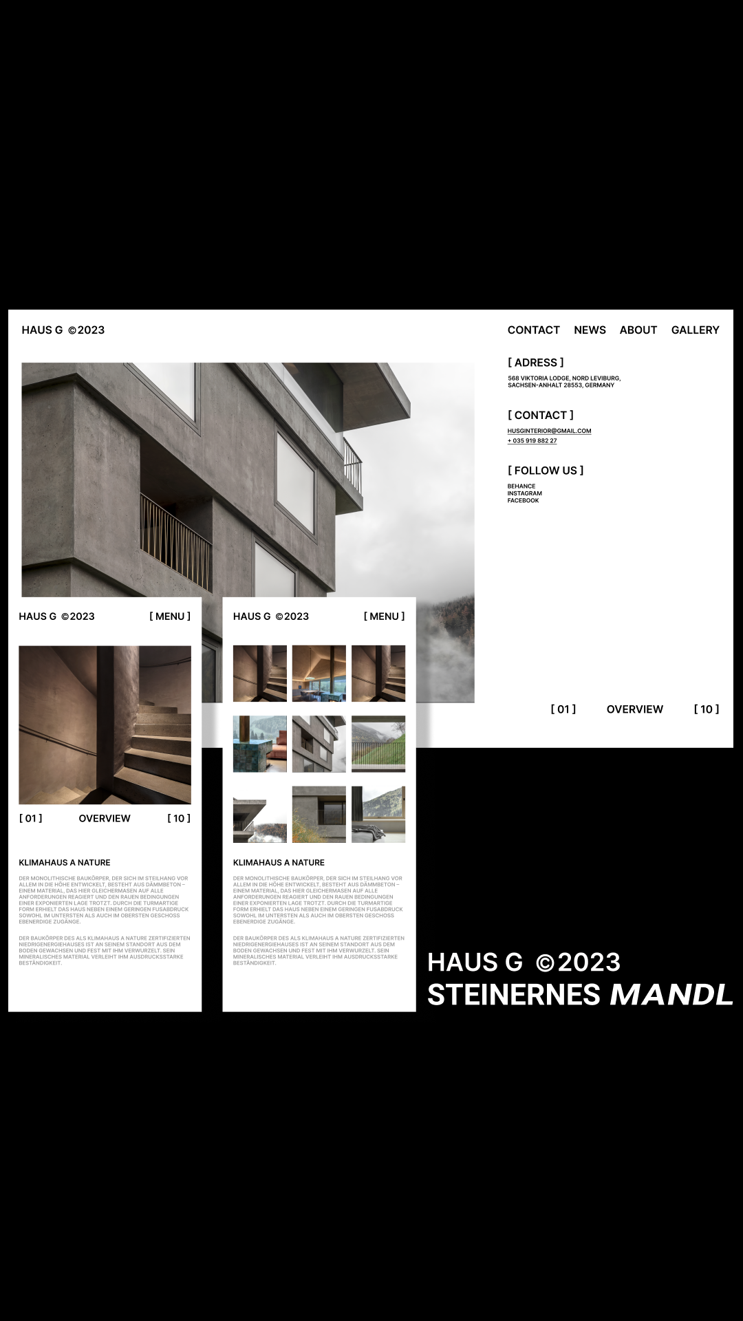 Haus G "Steinernes Mandl" — Изображение №8 — Брендинг, Интерфейсы на Dprofile