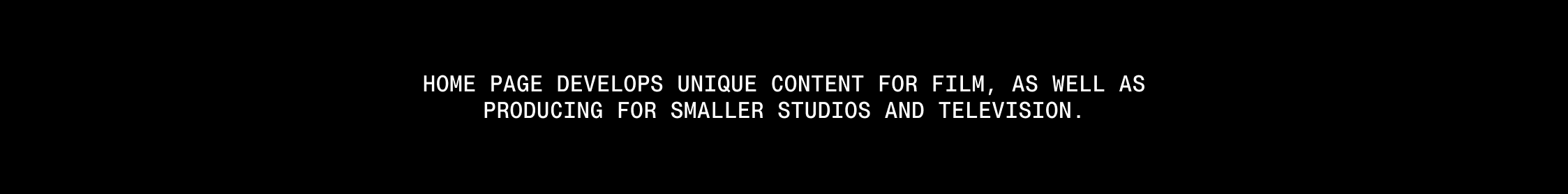 HOME PAGE Film Studio — Изображение №1 — Брендинг, Графика на Dprofile