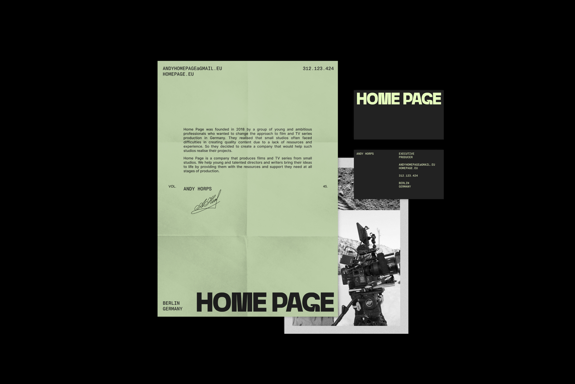 HOME PAGE Film Studio — Изображение №16 — Брендинг, Графика на Dprofile