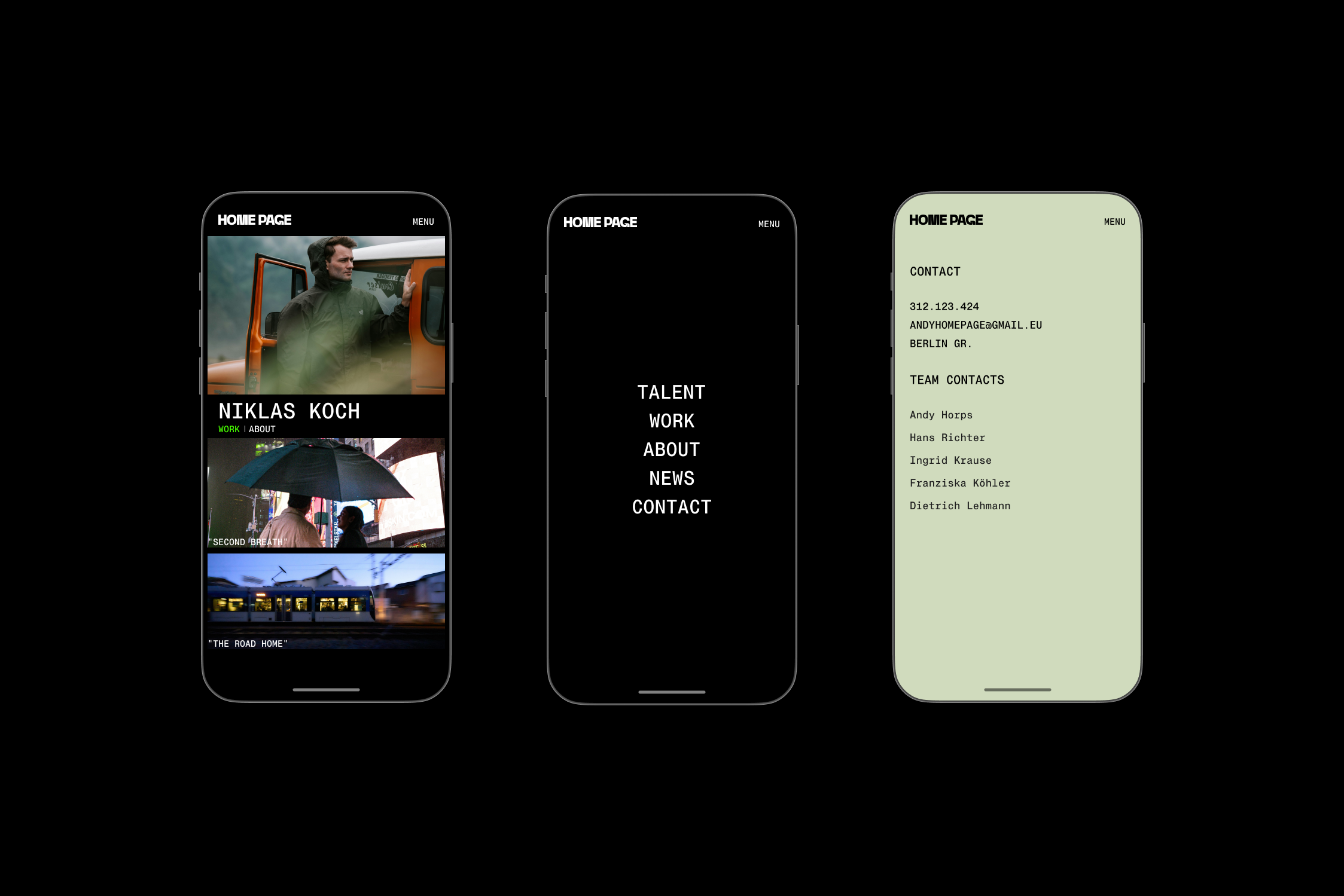 HOME PAGE Film Studio — Изображение №7 — Брендинг, Графика на Dprofile