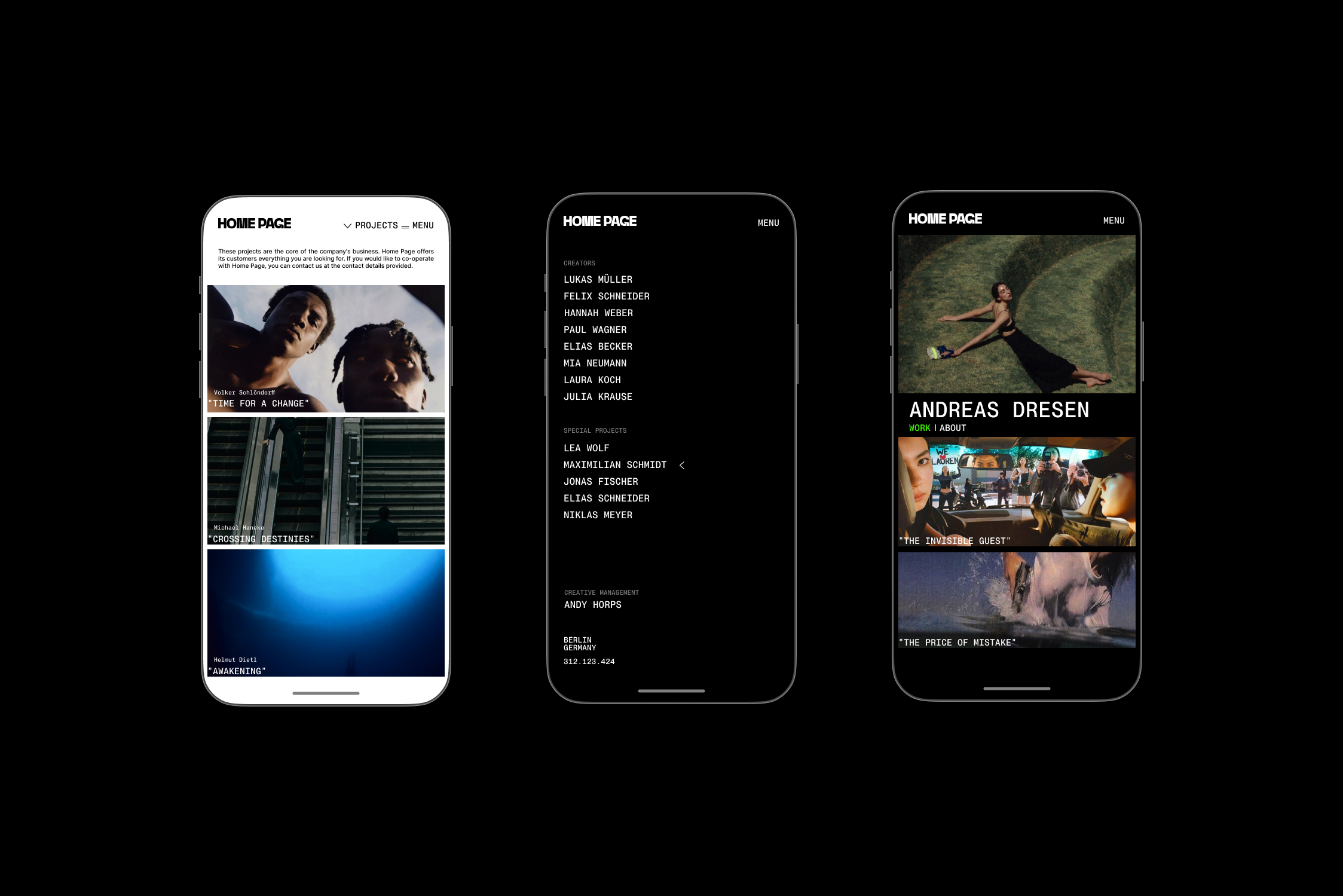 HOME PAGE Film Studio — Изображение №6 — Брендинг, Графика на Dprofile