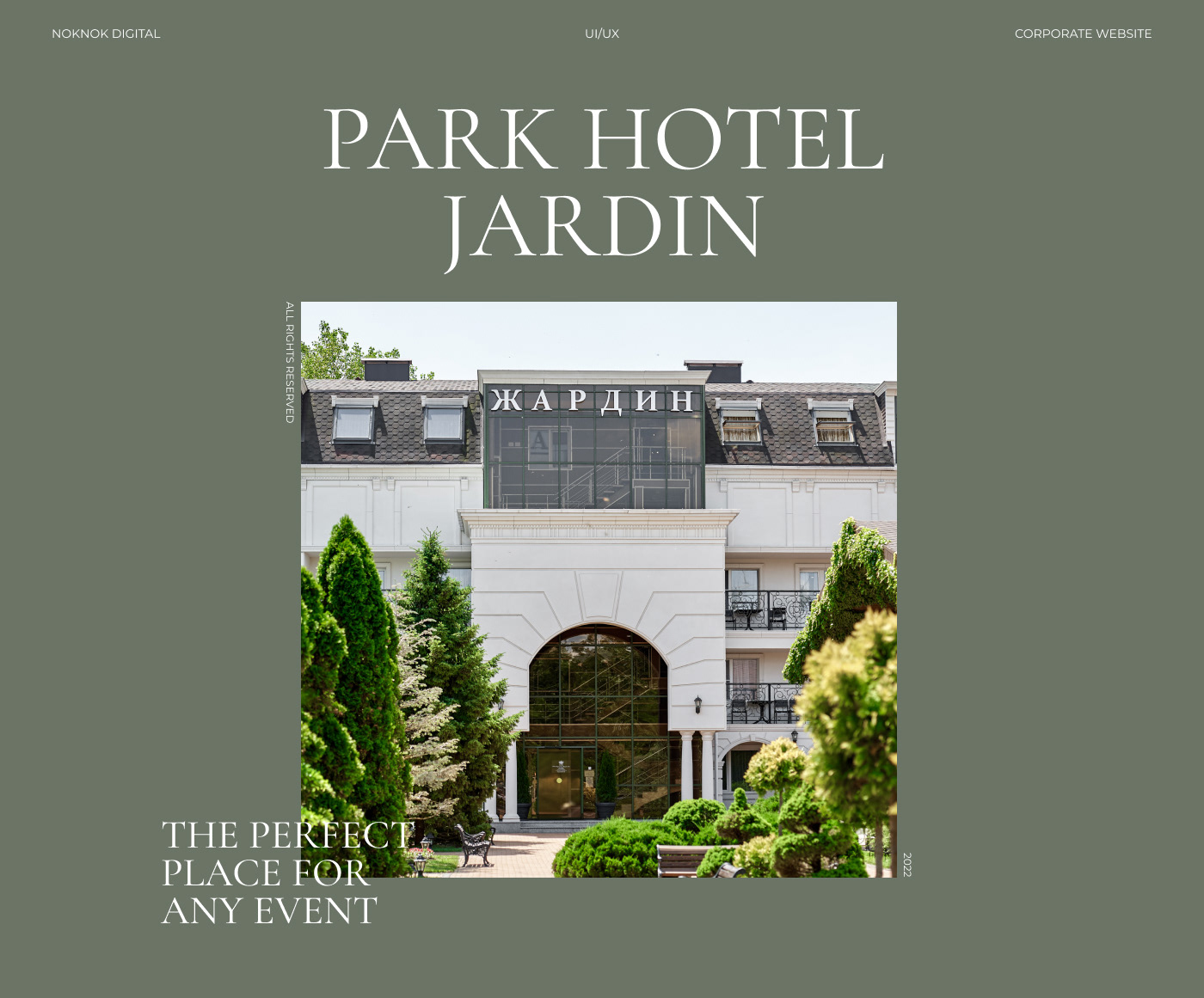 Park Hotel «Jardin» — Сorporate Website — Изображение №1 — Интерфейсы, Анимация на Dprofile