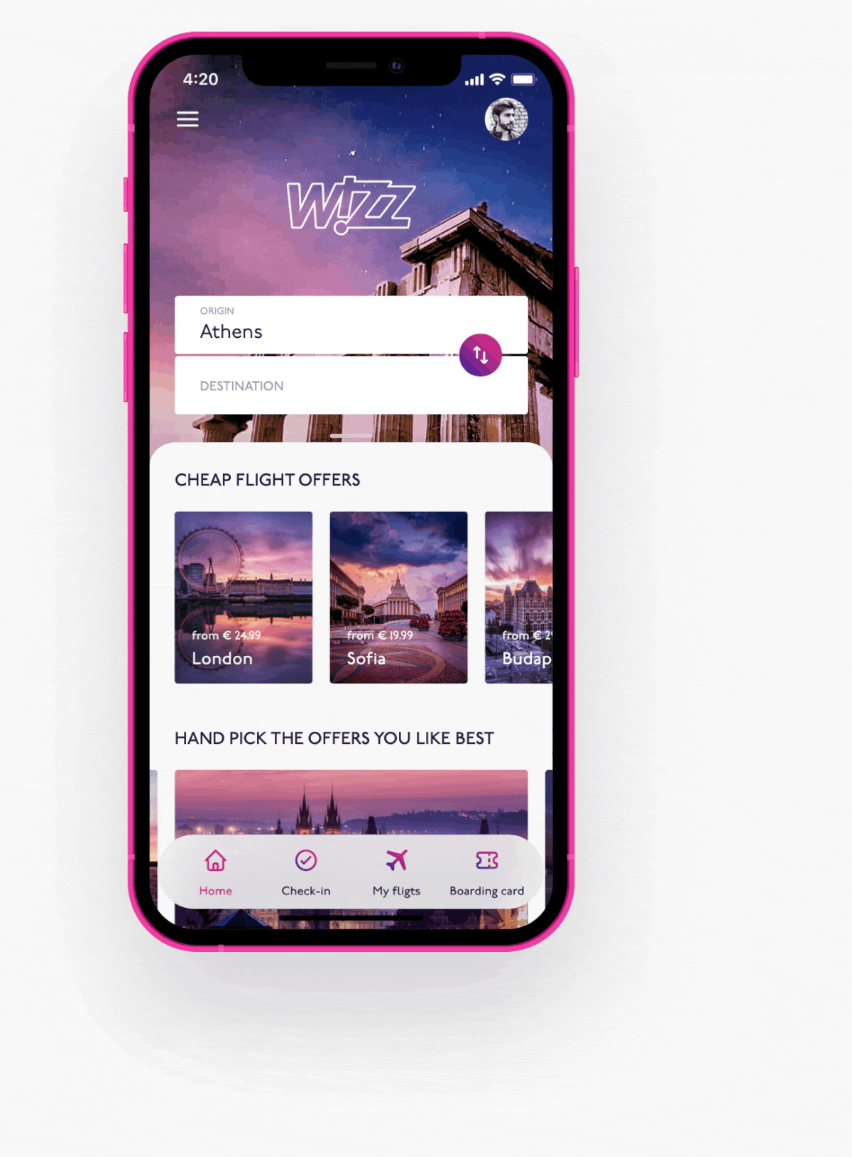 WIZZAIR. Mobile App Redesign Concept — Изображение №9 — Интерфейсы, Анимация на Dprofile